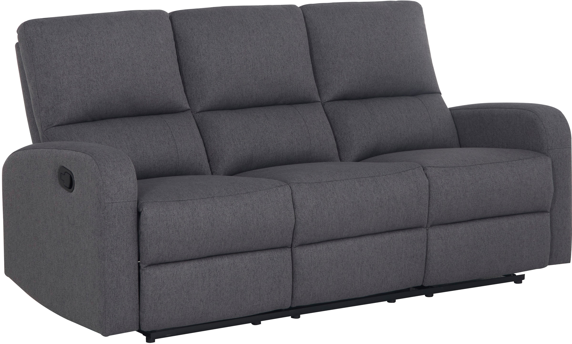 Home affaire 3-Sitzer »TOURNAY manuelle Relaxfunktion, Liegefunktion (105°-135°), Webstoff«, Reclinerfunktion in 2 Sitzen (links u. rechts)