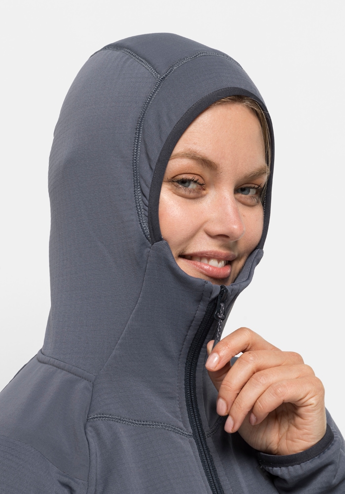 Jack Wolfskin Kapuzenfleecejacke »KOLBENBERG HOODED FZ W« mit Kapuze
