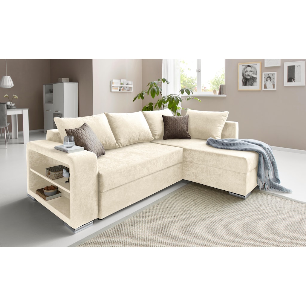 COLLECTION AB Ecksofa »John«, inklusive Bettfunktion und Bettkasten