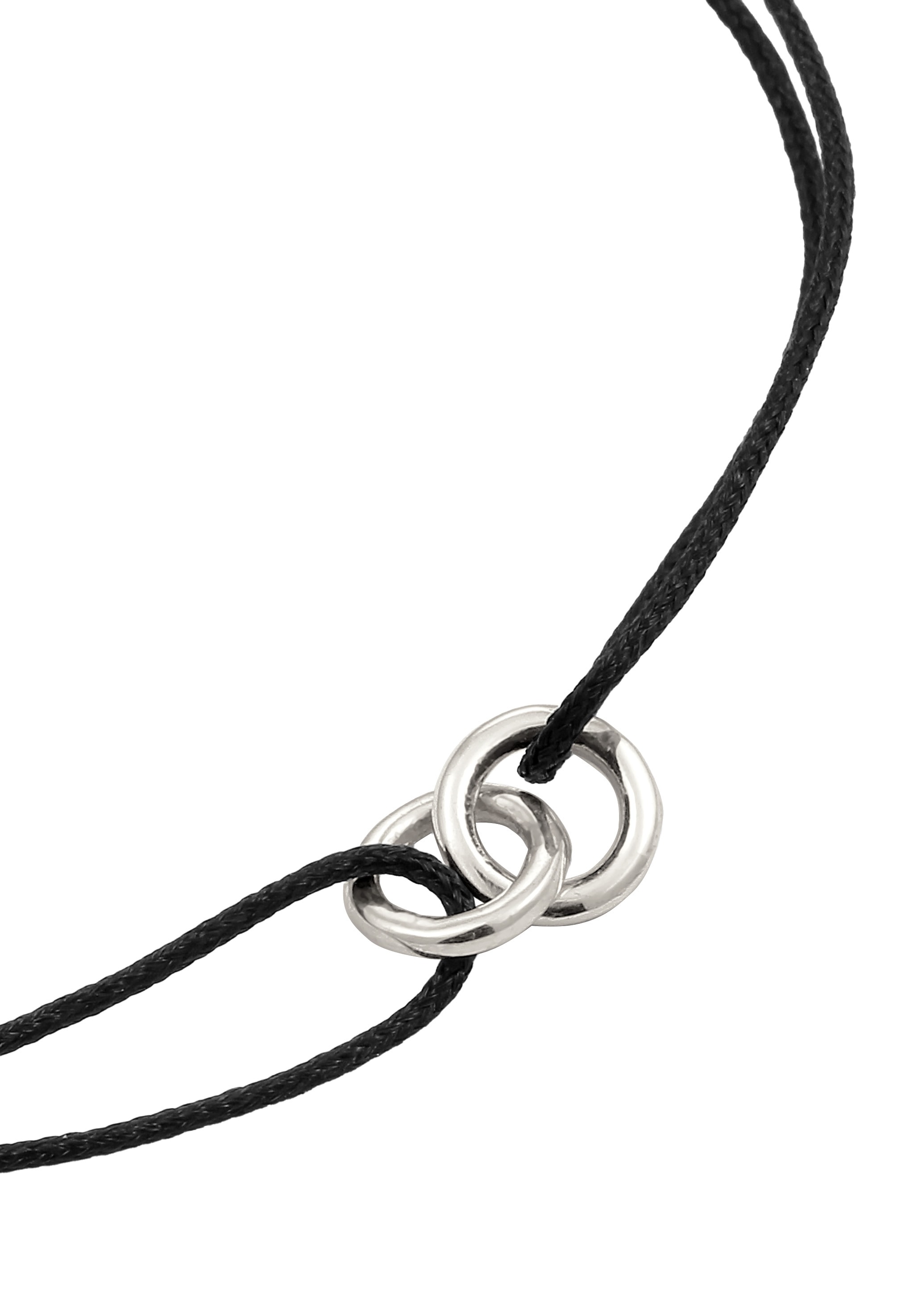 Elli Armkette »Armband Nylon Kreis Ringe 925 Sterling Silber«