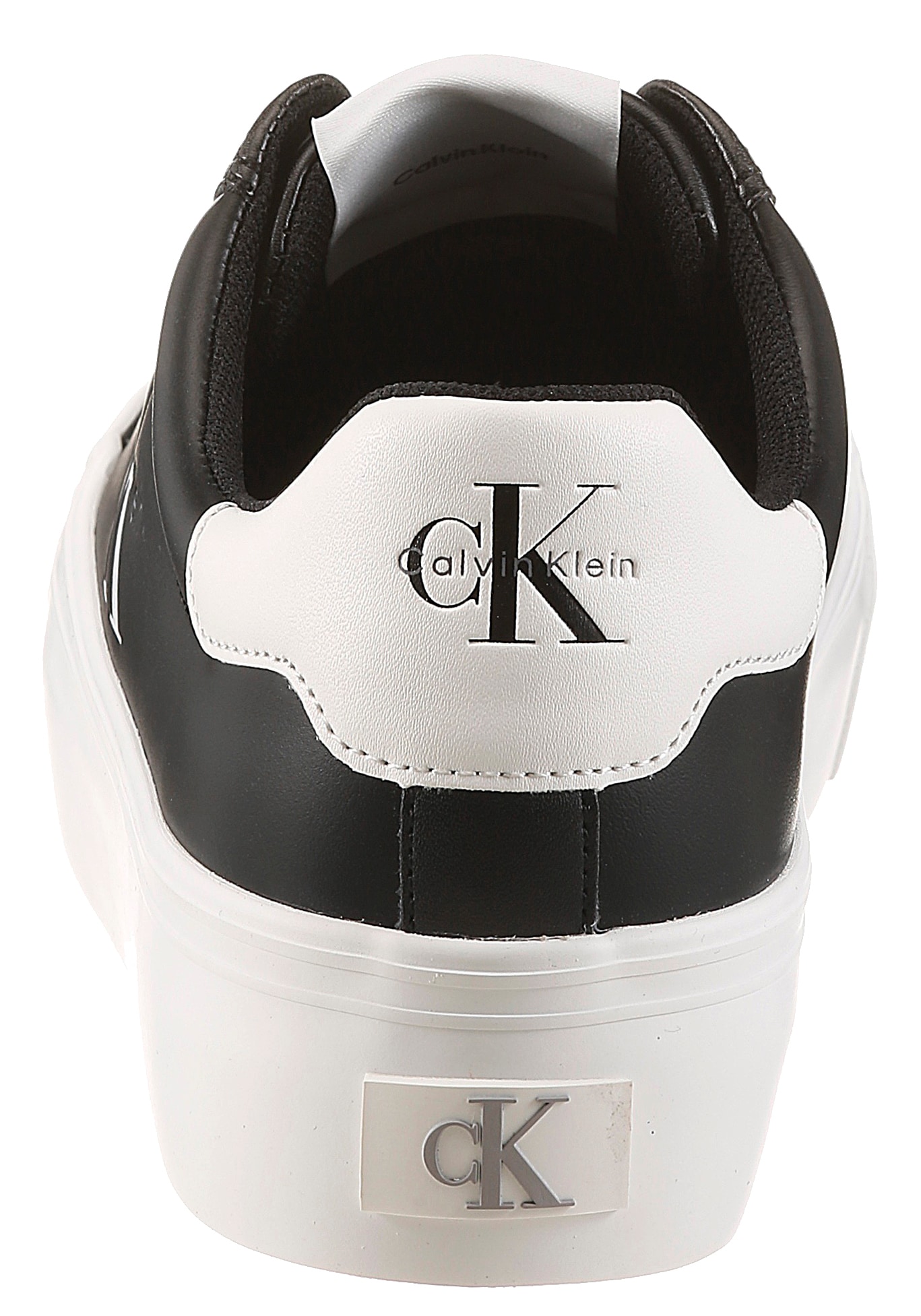 Calvin Klein Plateausneaker »VULC FLATFORM LACEUP LOW LTH«  Schnürschuh, Halbschuh, Freizeitschuh mit seitlichem Logoschriftzug