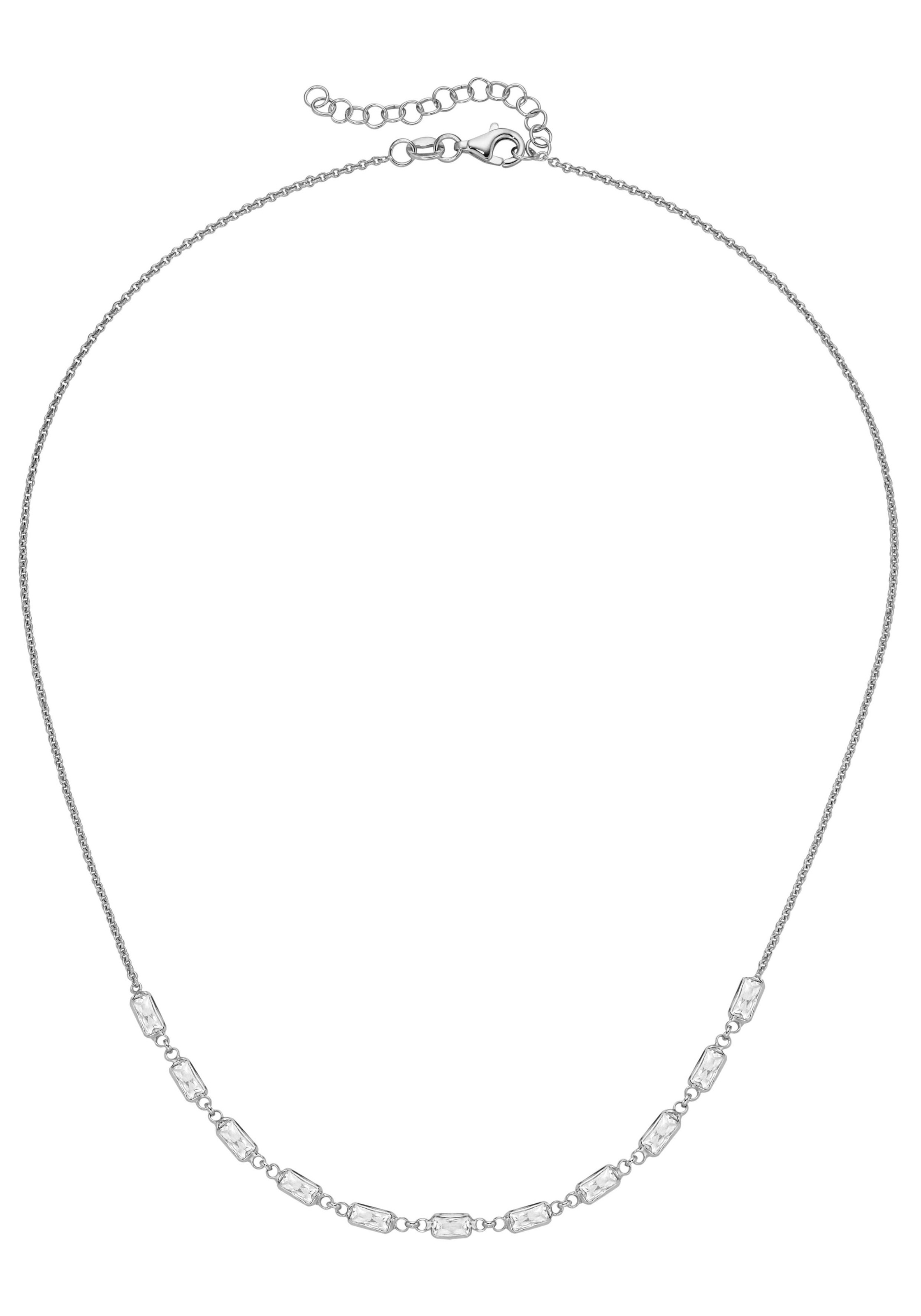 Firetti Kette ohne Anhänger »Schmuck Geschenk Silber 925 Halsschmuck Halskette Ankerkette«, mit Zirkonia (synth.)