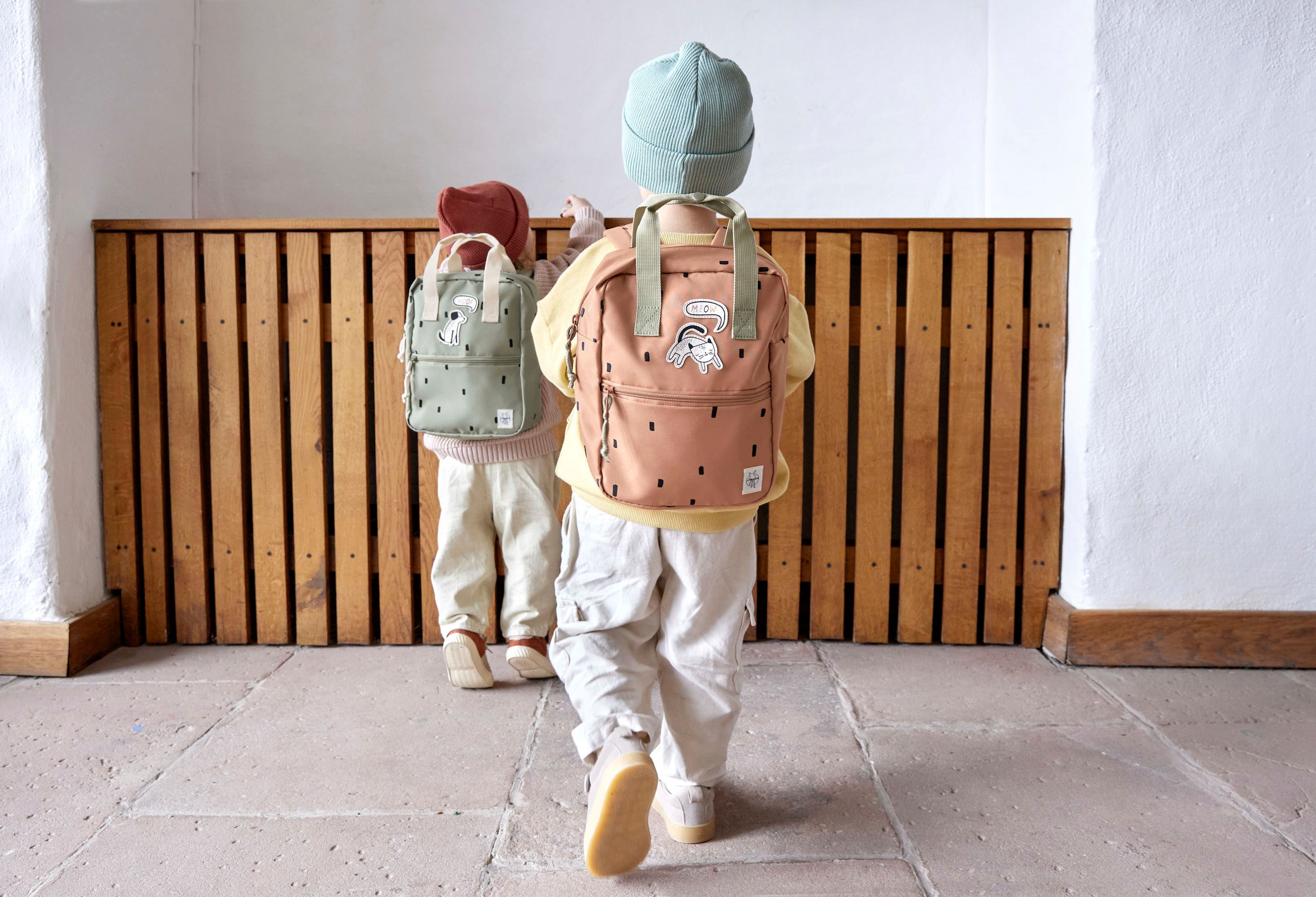 LÄSSIG Kinderrucksack Backpack, Caramel« Prints, UNIVERSAL | Mini »Happy bestellen Square