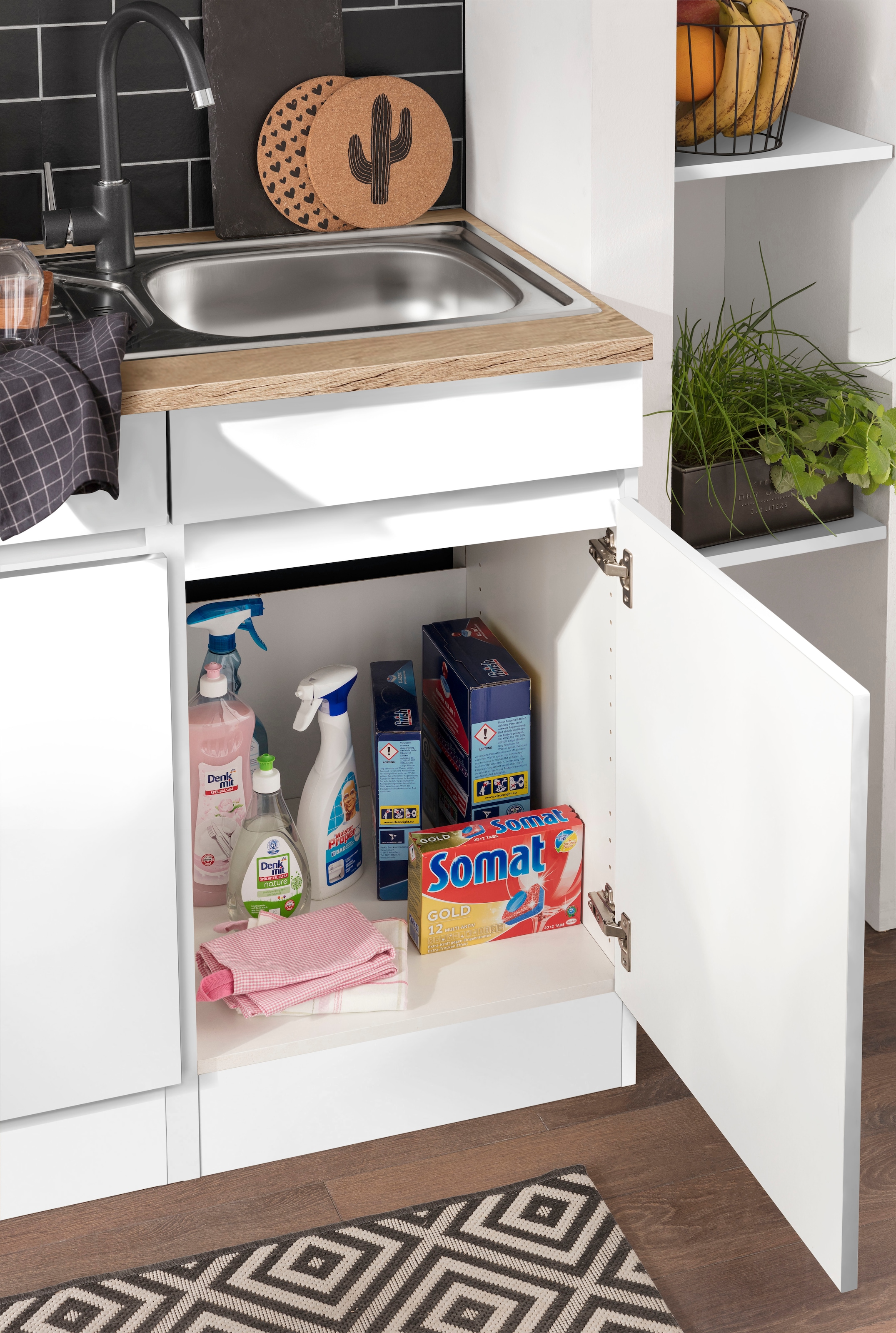 OPTIFIT Küchenzeile »Roth« Breite 270 cm, wahlweise mit E-Geräten, mit Push-to-Open-Funktion