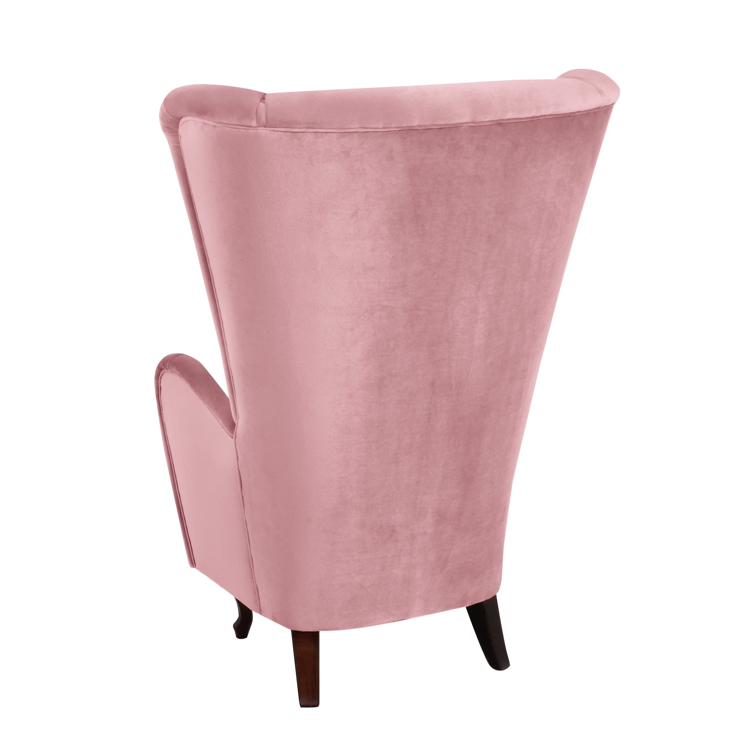 Max Winzer® Ohrensessel »Anastasia Designsessel, extravaganter Hochlehnsessel, trendige Farben«, elegantes Highlight im Wohnzimmer, mit geschwungenen Holzfüßen