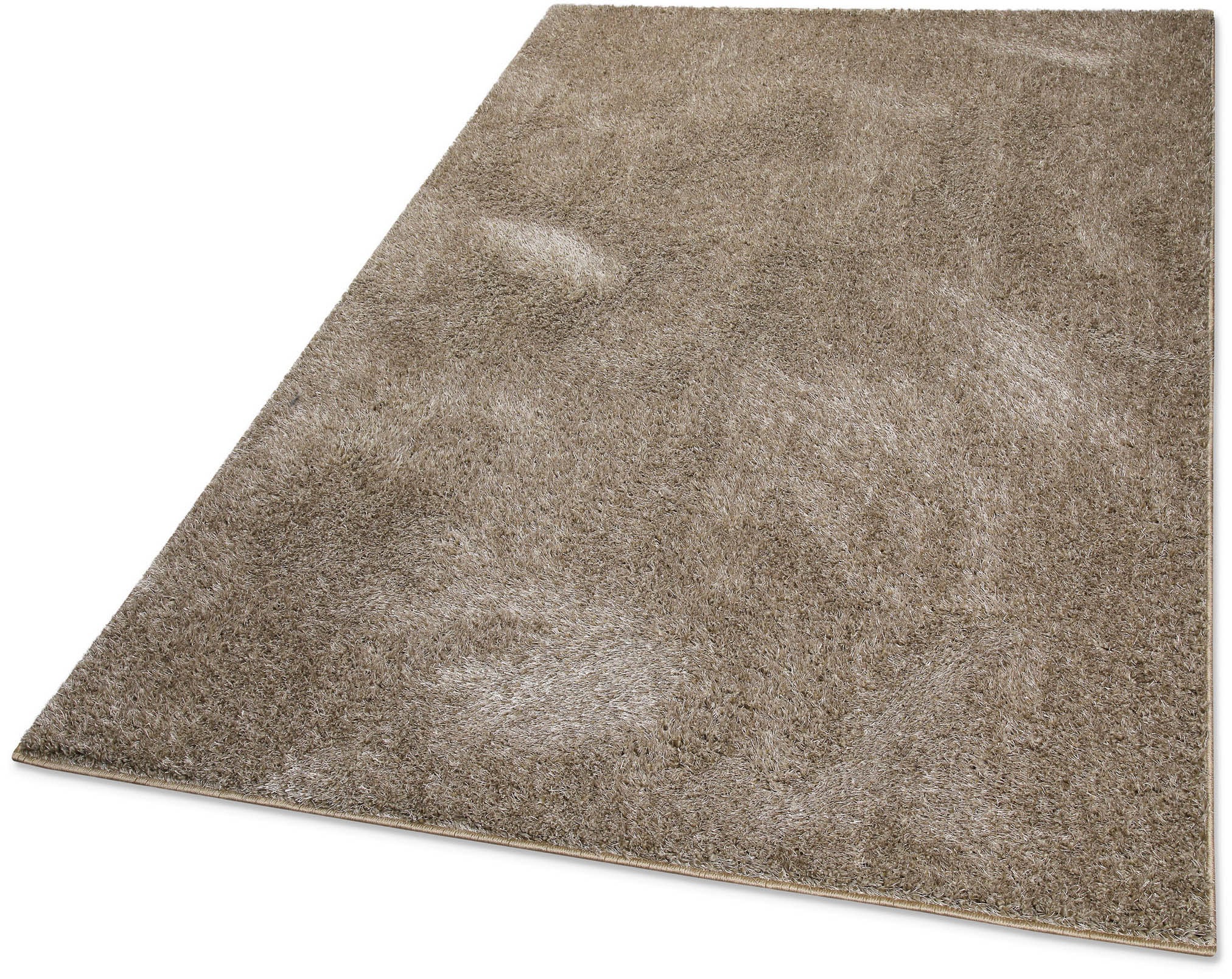 my home Hochflor-Teppich »Nickolas, auch als Läufer erhältlich«, rechteckig, 30 mm Höhe, Langflor, Shaggy, weicher Hochflor, uni farben, mit Glanz, Wohnzimmer