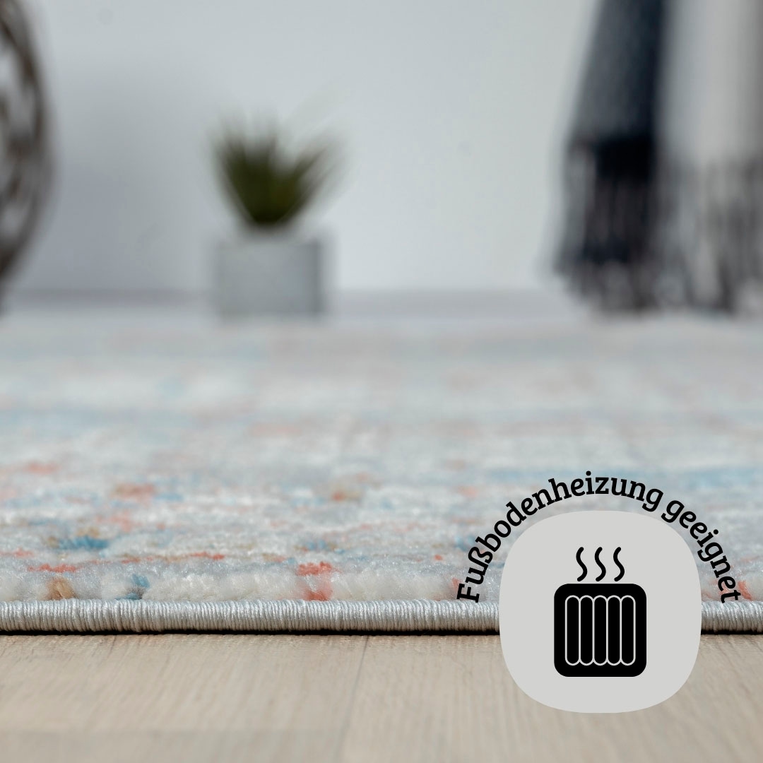 OTTO home Teppich »Myrah« rechteckig 8 mm Höhe Kurzflor, modernes Design, pflegeleicht, Wohnzimmer