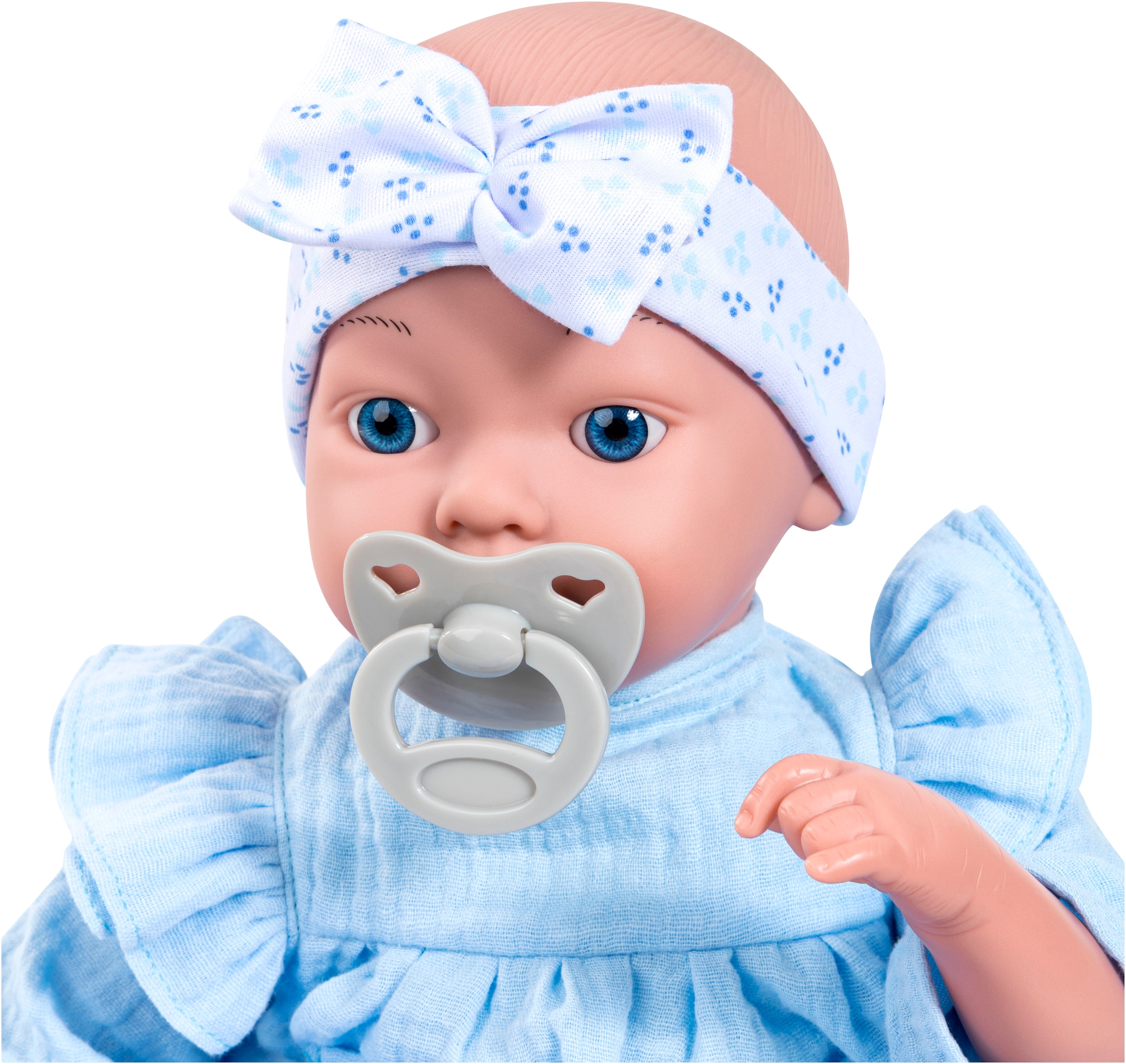 Bayer Babypuppe »Reborn 38 cm blau« sieht aus wie ein echtes Baby