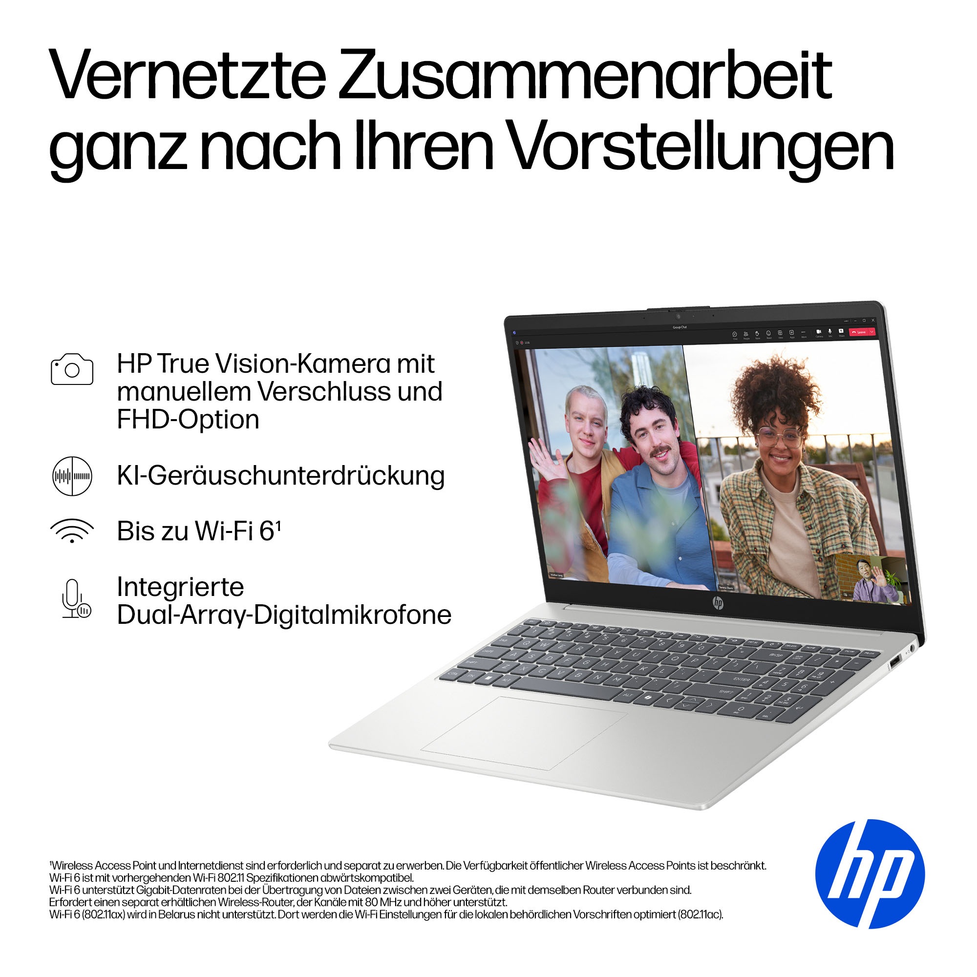 HP Notebook »15-fc1031ngx« 39,6 cm / 15,6 ″ AMD Ryzen 3 Radeon™ 610M 256 GB SSD