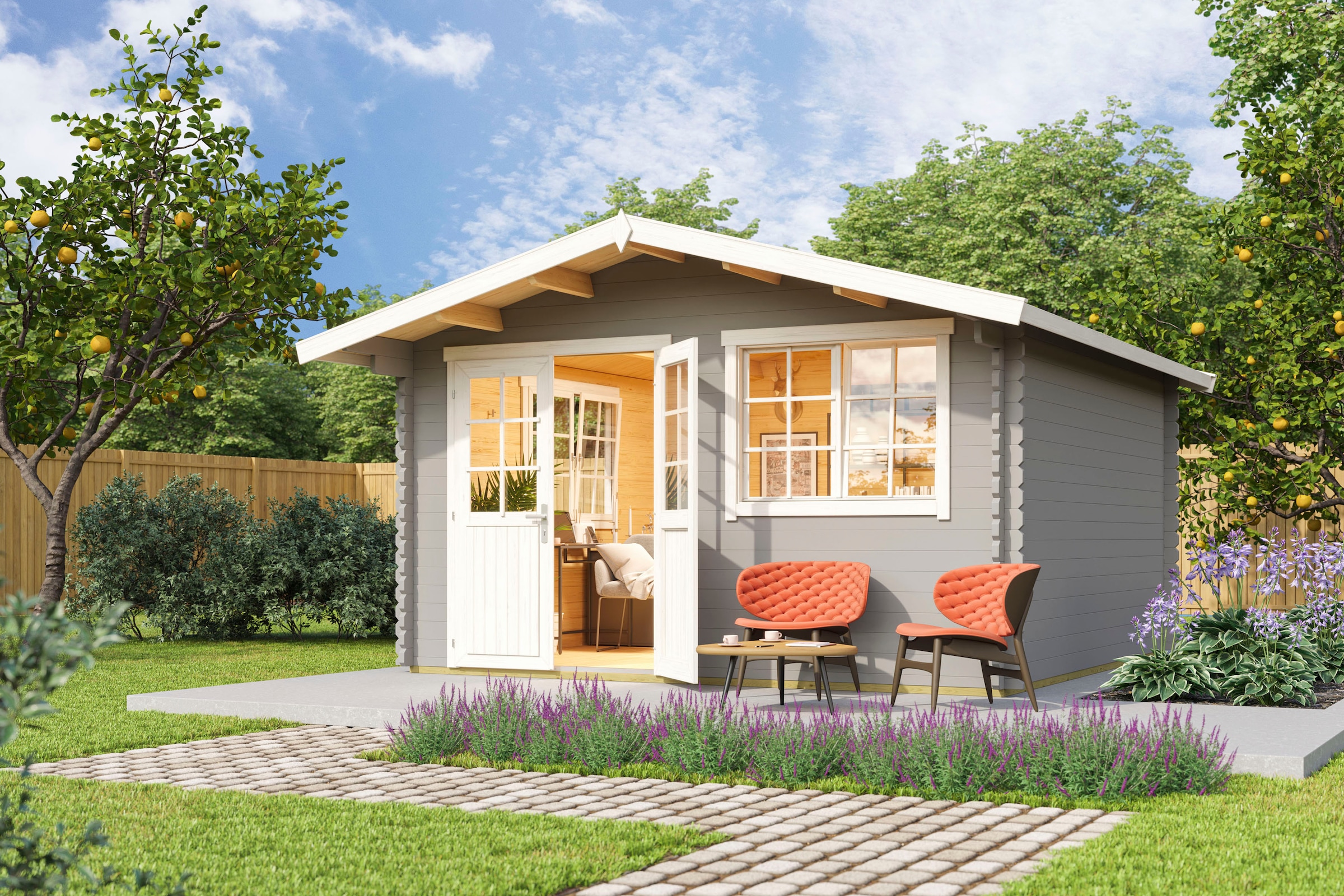 LASITA MAJA Gartenhaus »NORDERNEY 3«, (Set, inkl. Fussbodenbretter zum verlegen)