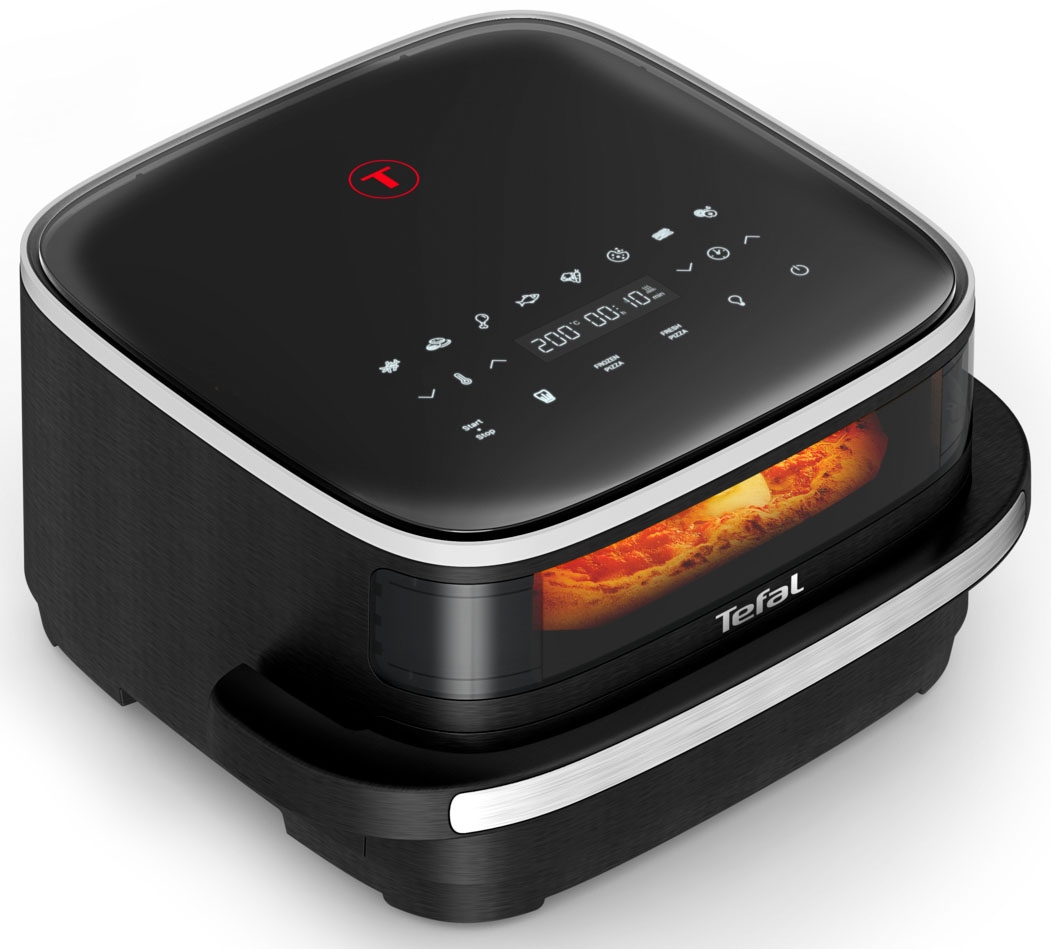 Tefal Heißluftfritteuse "FW4018 Easy Fry XL Surface mit Pizzabackfunktion" 2200 W Extra-Crisp-Technologie, spart Zeit und Energie, Sichtfenster,