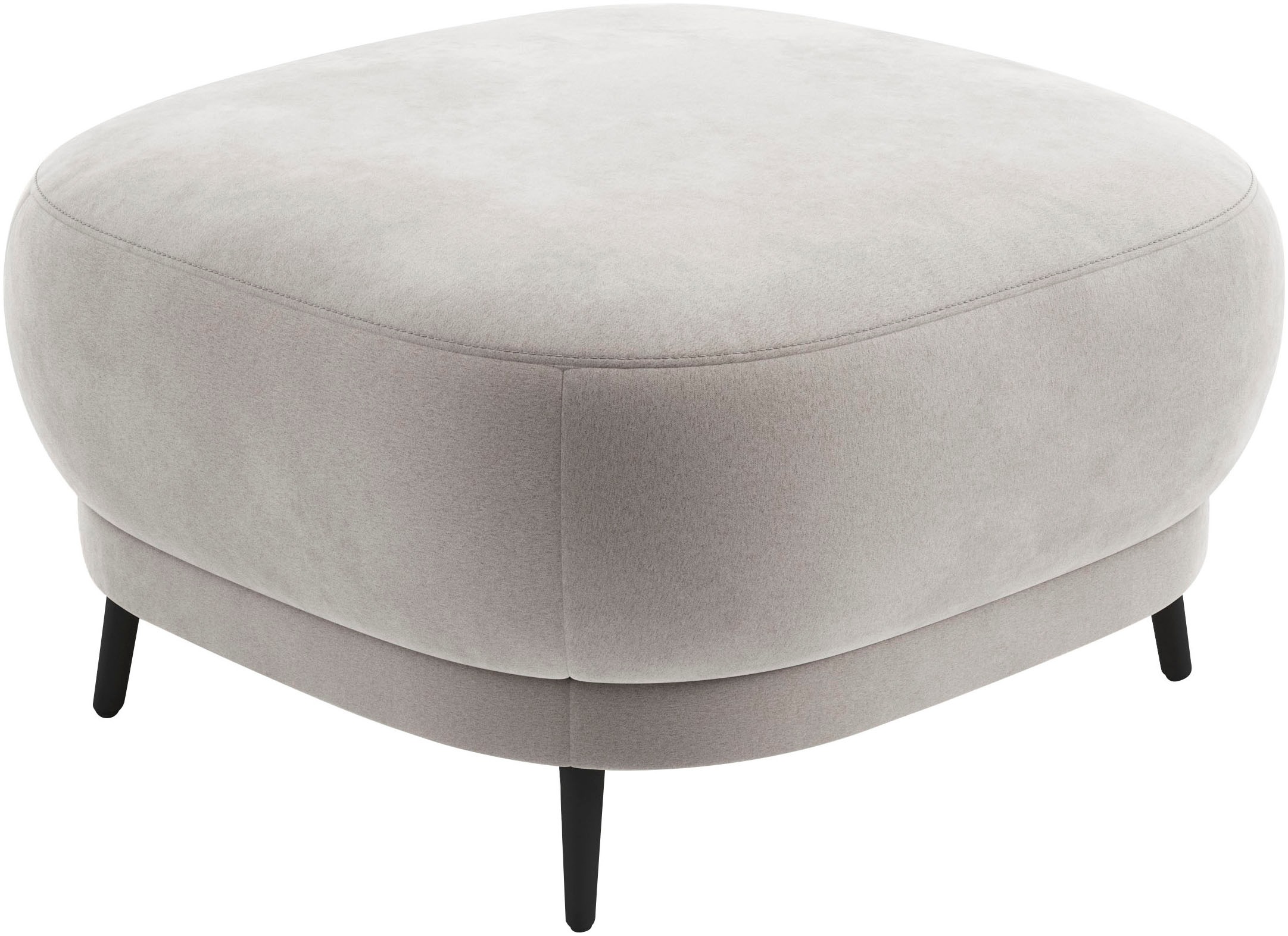 sit&more Polsterhocker »Blues«, mit Metallfüßen, schwarz-matt