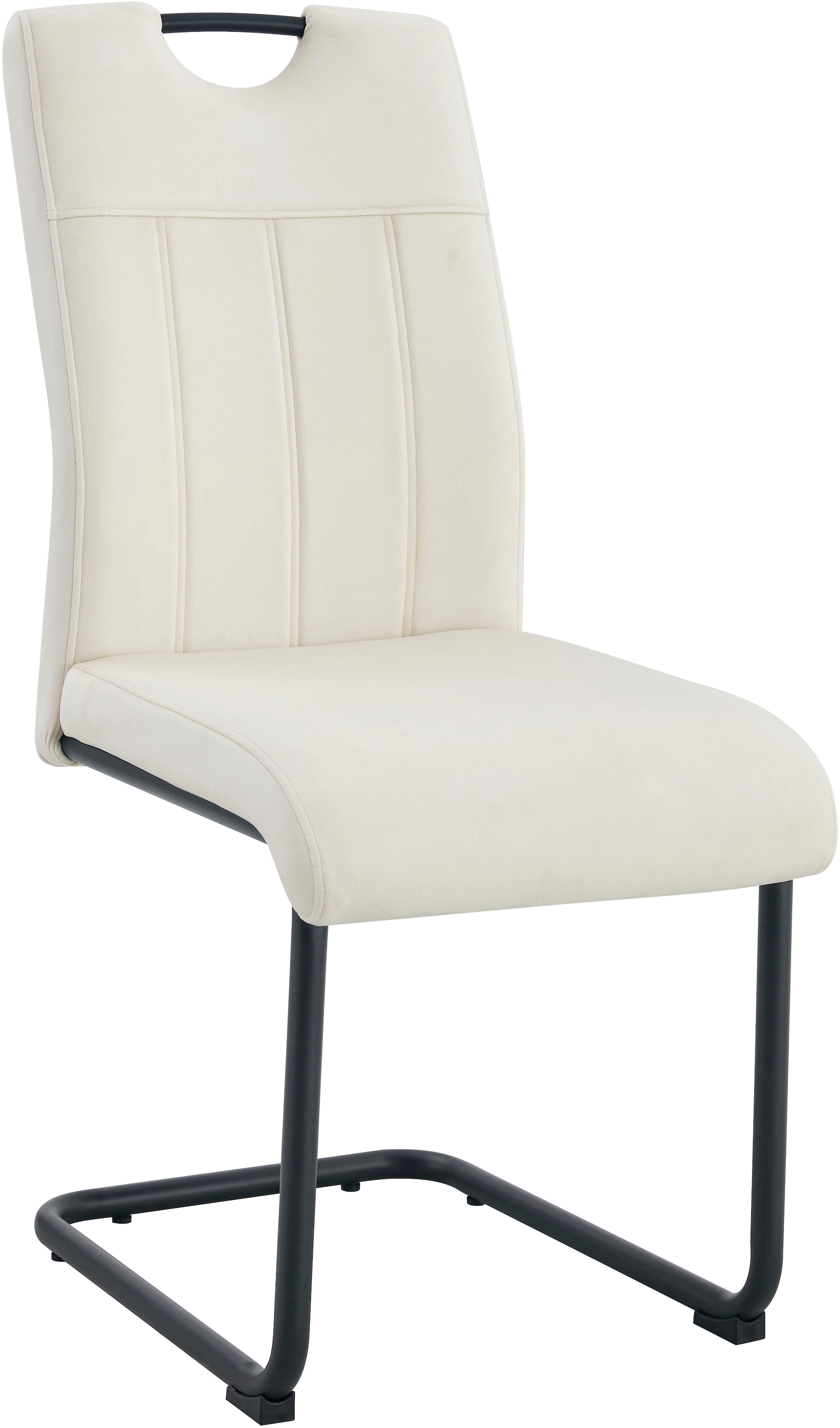 Home affaire Esszimmerstuhl »BRANDON, 2er Set, mit Metallgestell in matt schwarz« (Set) 2 Stk.in verschiedenen Farben, Belsatbarkeit pro Stuhl 120 kg