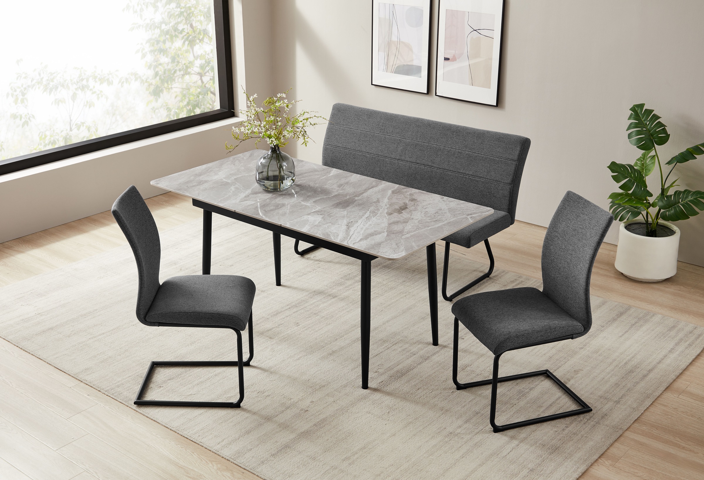 OTTO home Esstisch »Ryla« robuste Sintersteinplatte, pflegeleichte Oberfläche, stabiles Gestell