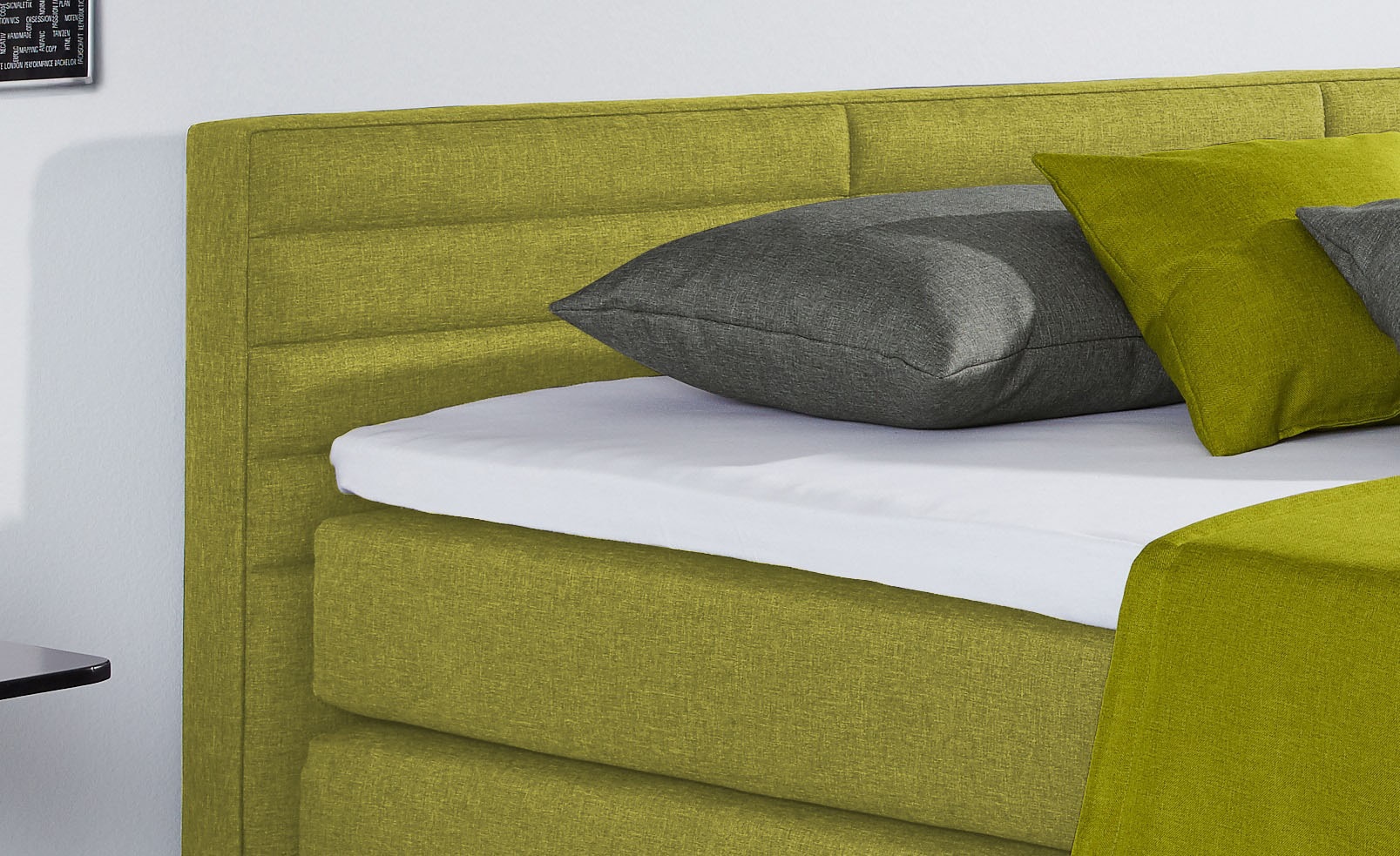 hapo Boxspringbett »ATLANTA mit niedrigem Kopfteil« Topper separat erhältlich!,  erhältlich in verschiedenen Breiten, Farben & Matratzenarten