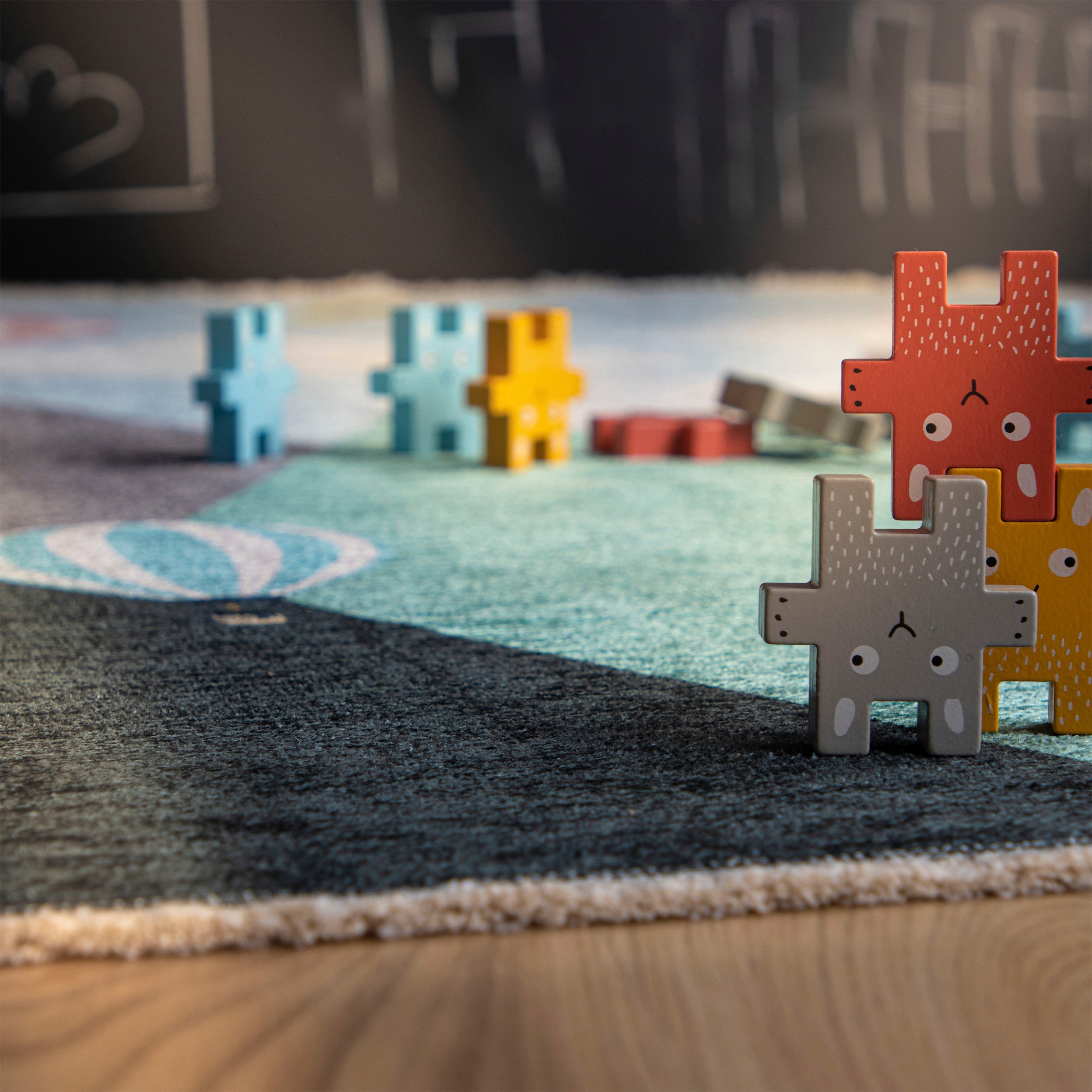 Obsession Kinderteppich »My Greta 605«, rechteckig, 6 mm Höhe, Kurzflor, Motiv Berge, mit Fransen, Kinderzimmer