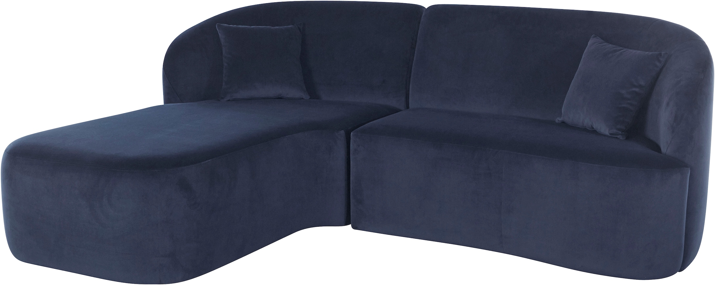 LeGer Home by Lena Gercke Ecksofa »Dilara L-Form«, gerundete Rückenlehne und Front, in 3 Bezugsqualitäten