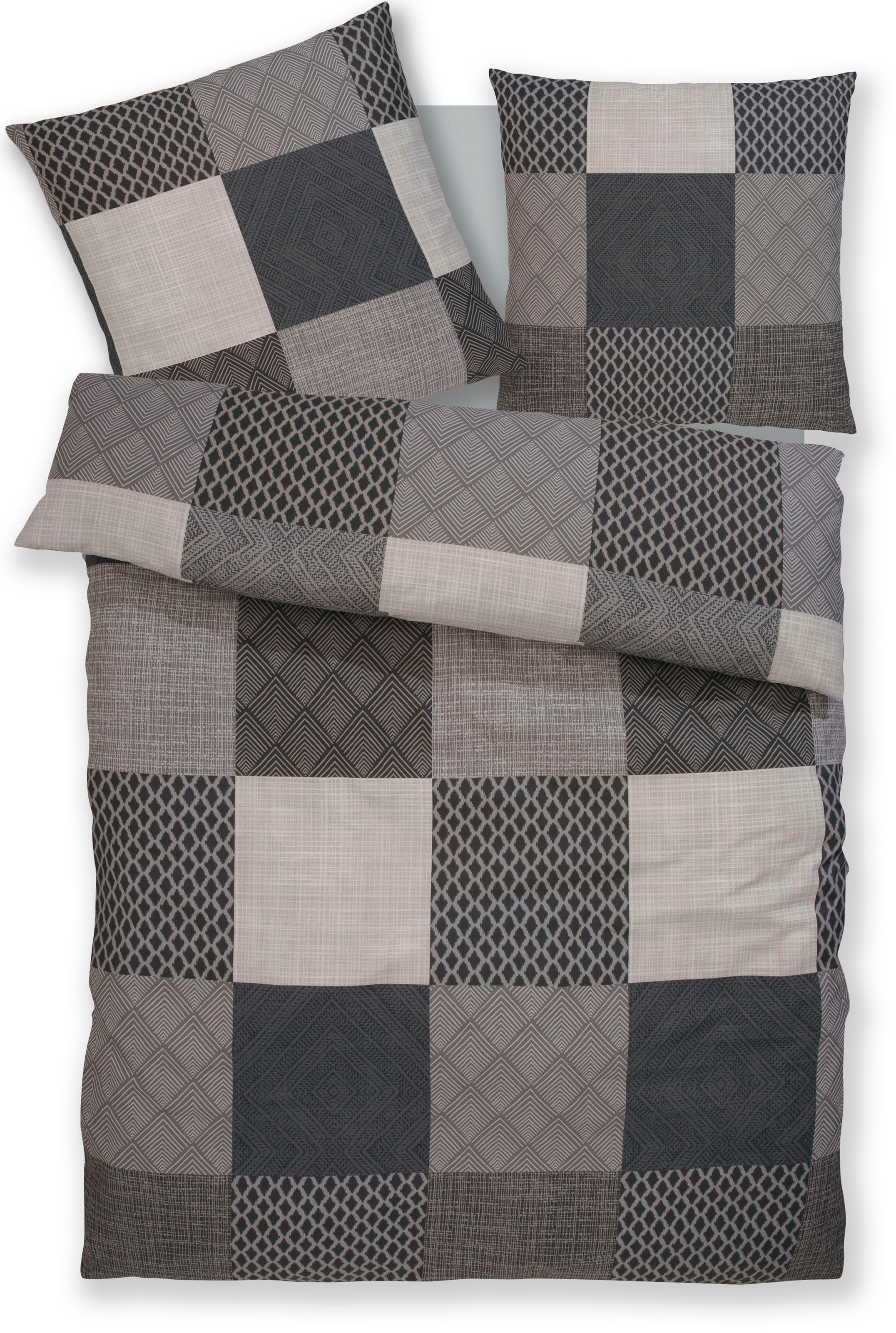 BIERBAUM Bettwäsche »Ella«, in hochwertigem Renforcé, Karo Design, ab Größe 135x200 cm