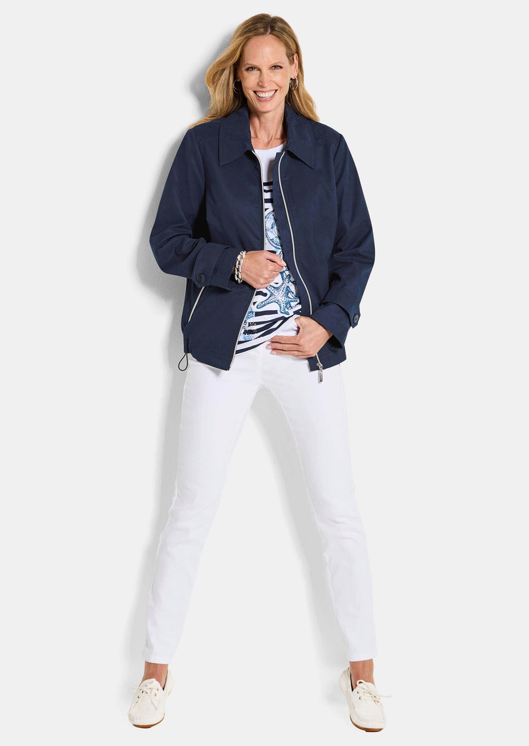 GOLDNER Kurzjacke »Sommerblouson mit Reißverschluss« Ziernaht am RV