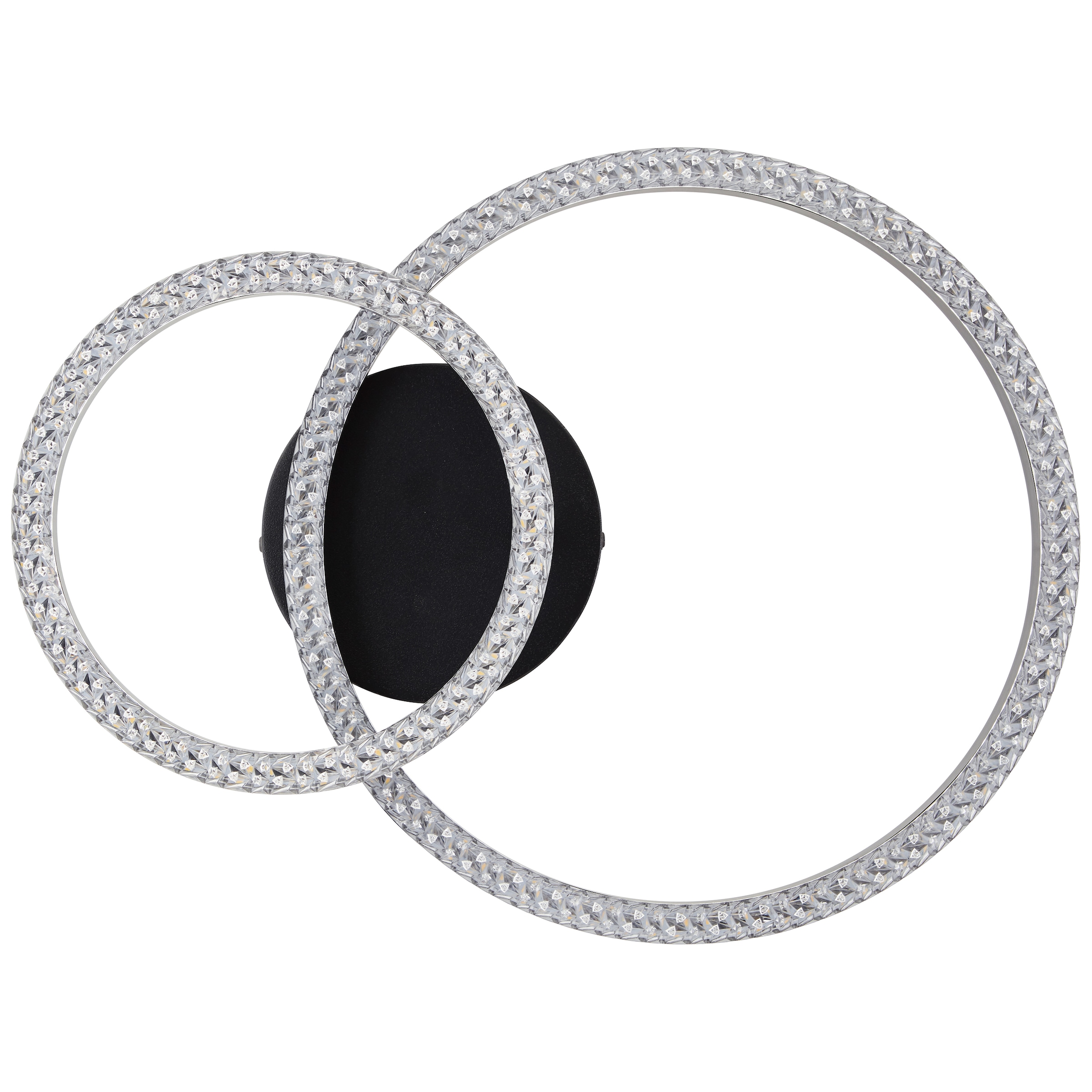 Brilliant LED Deckenleuchte »Aurelia«, 40 x 30 cm, 2500 lm, 4000 K, schwenkbar, Kristalloptik, schwarz