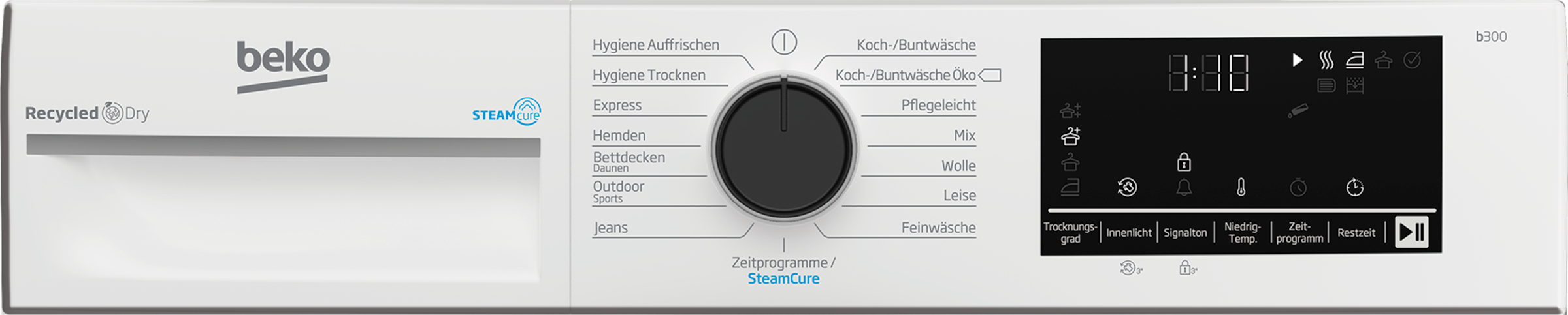 BEKO Kondenstrockner »B3T42249S«, 8 kg, mit Wärmepumpentechnologie