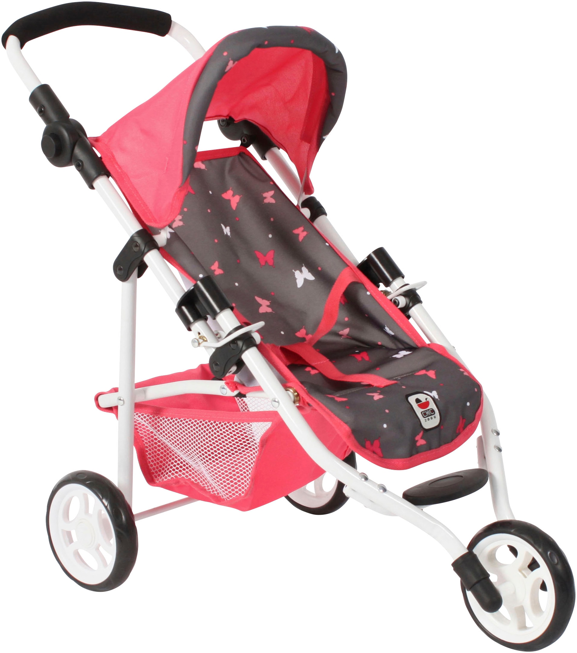 Puppenbuggy »Jogging-Buggy Lola, Butterfly«, mit klappbarem Verdeck