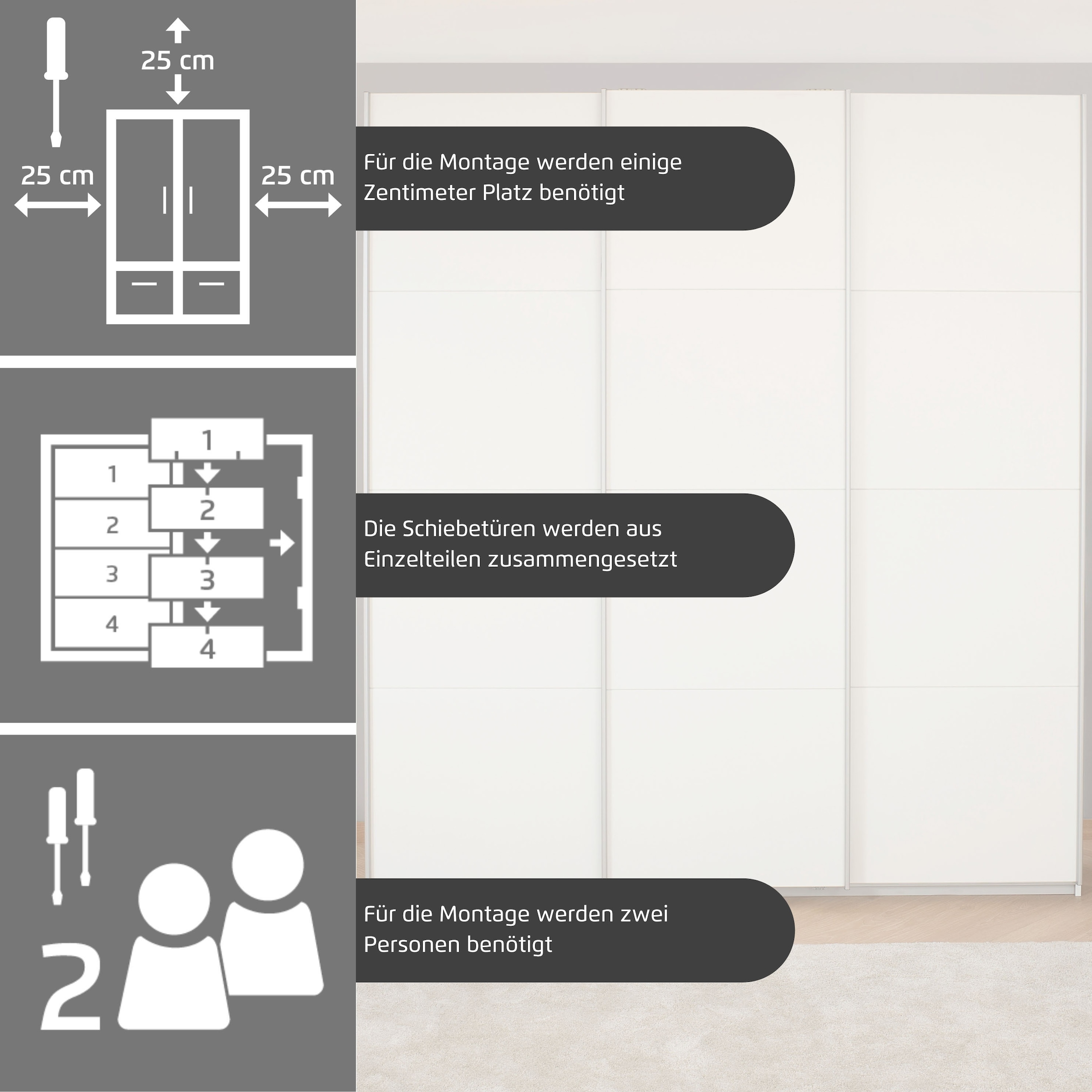 rauch Schwebetürenschrank »Kleiderschrank Schrank Garderobe BESTSELLER KOLUNA mit Spiegel« Breiten 203/271/315/360 cm Höhen 210/229 cm,  inkl. 2 Innenschubladen sowie extra Einlegeböden MADE IN GERMANY