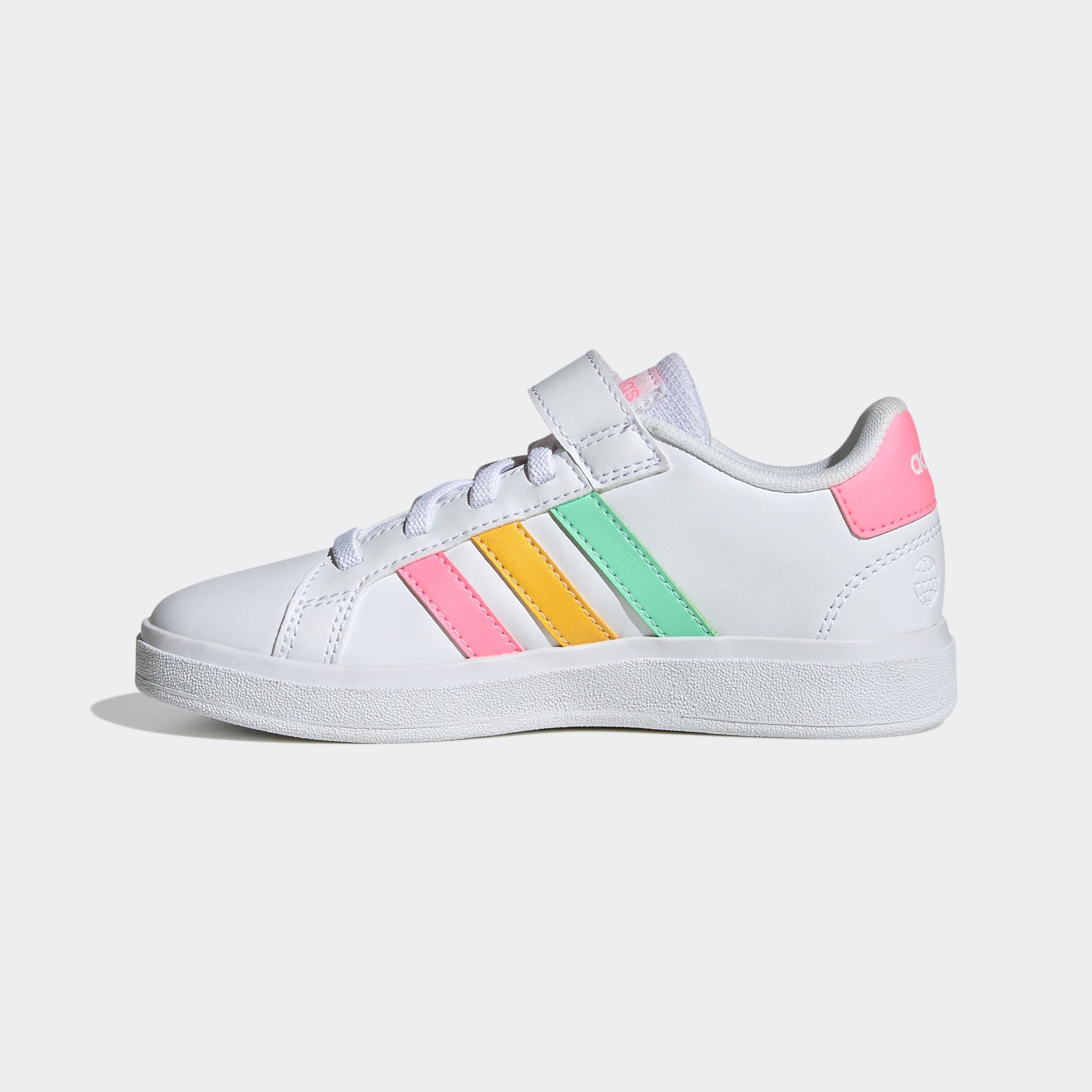 adidas Sportswear Klettschuh »GRAND COURT COURT ELASTIC LACE AND TOP STRAP«, Design auf den Spuren des adidas Superstar