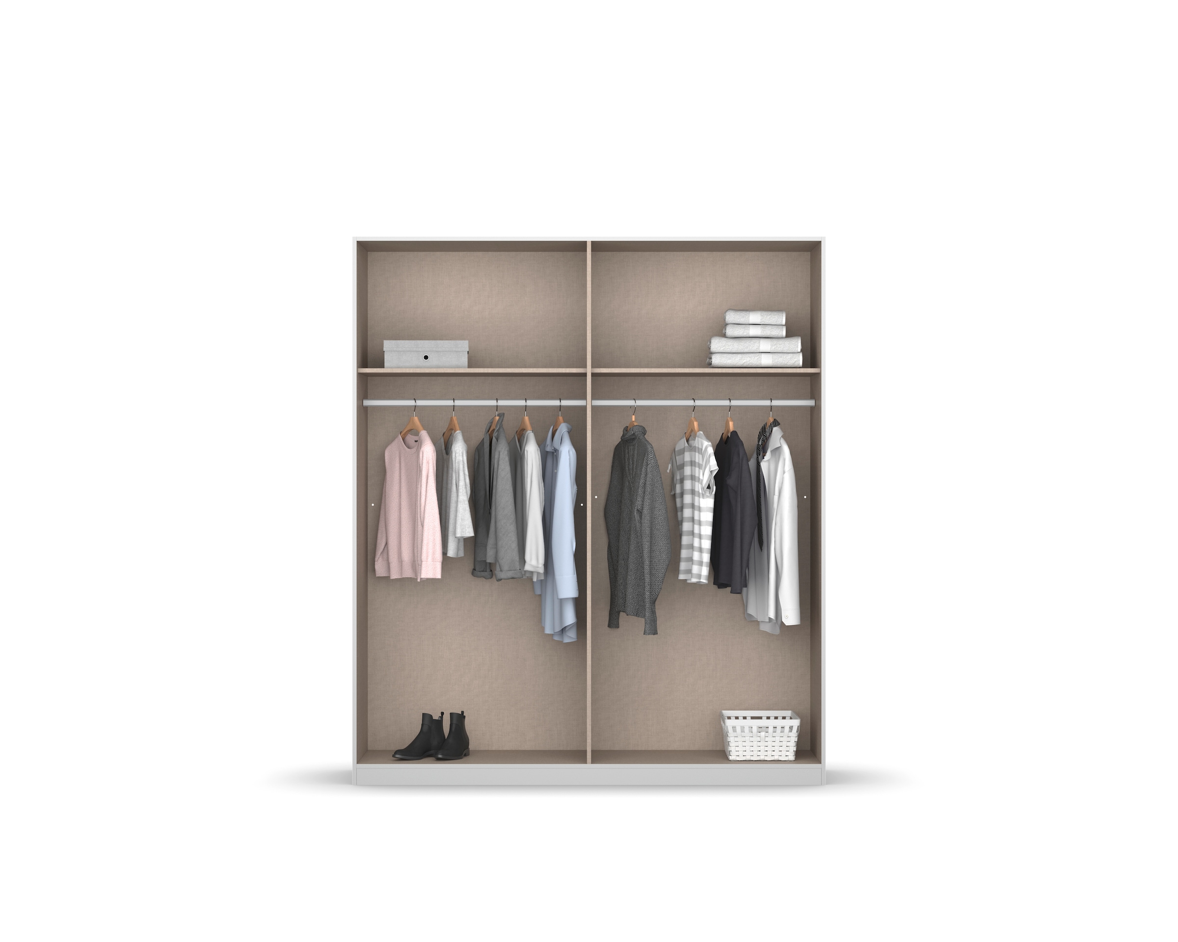rauch Drehtürenschrank »Kleiderschrank Schrank Garderobe Schlafzimmerschrank ACERO« Breiten 181/226/271 cm, Höhe 210 cm,  Mitteltüren mit Spiegel in moderner Loft-Optik MADE IN GERMANY