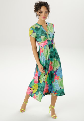 Aniston CASUAL Sommerkleid, mit großflächigem, graphischem Blumendruck kaufen