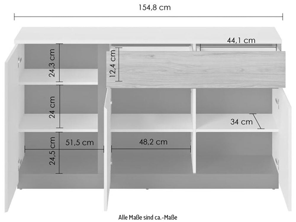 Home affaire Sideboard »Novena« Breite 155 cm