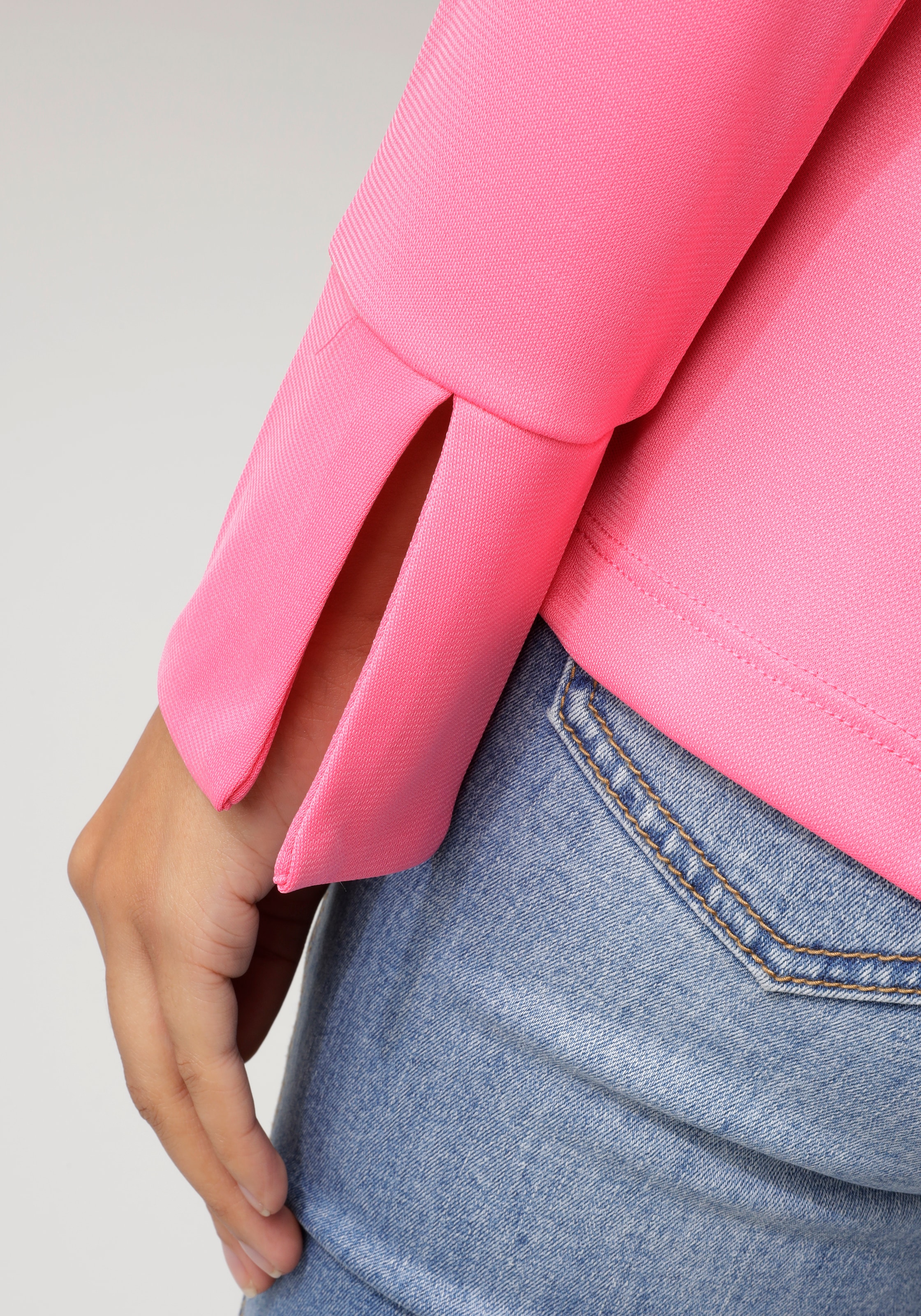 Aniston CASUAL strukturierter Hemdbluse, ♕ bei in Jersey-Crepé-Qualität