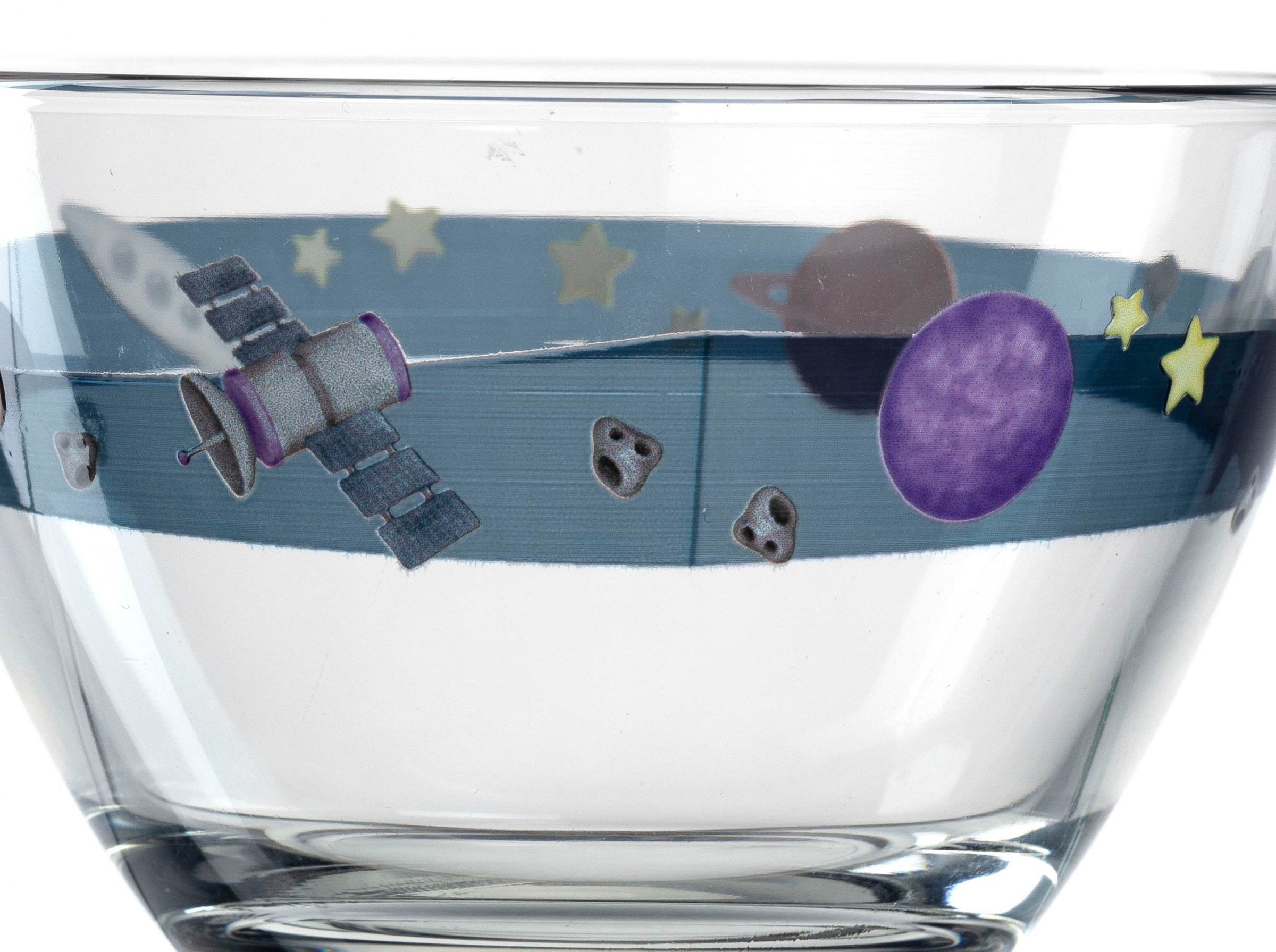 LEONARDO Kinderschale »Weltall BAMBINI AVVENTURA«, 6 tlg., aus Glas, BAMBINI AVVENTURA, 12 cm, Kalk-Natron-Glas