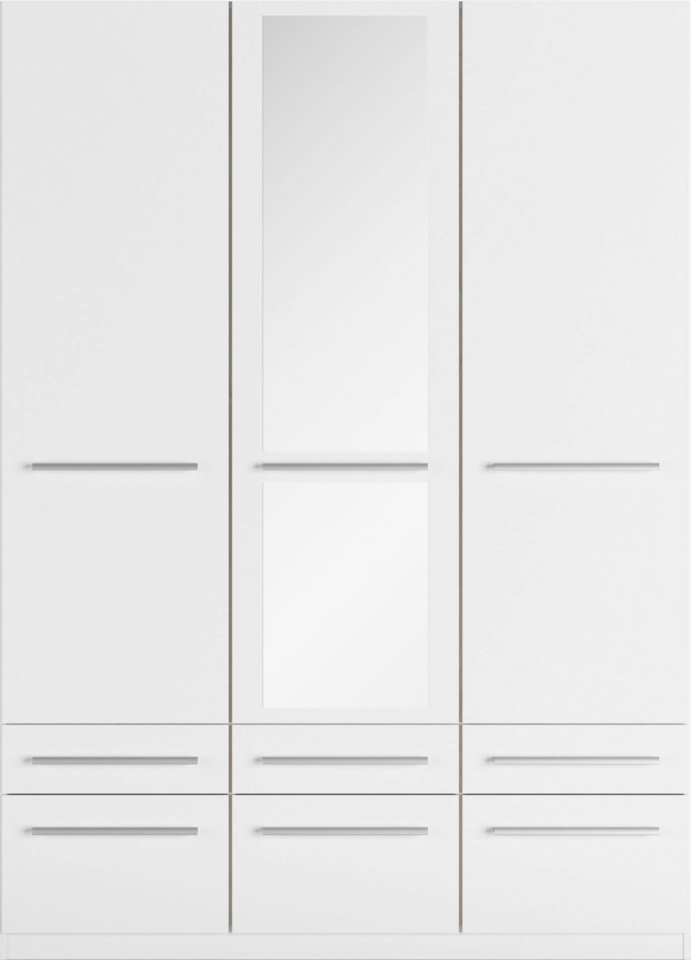 priess Kleiderschrank »Schrank Garderobe Wäscheschrank Barcelona in 5 Breiten«, viel Stauraum, geräumige Schubkästen, mit Spiegel, MADE IN GERMANY