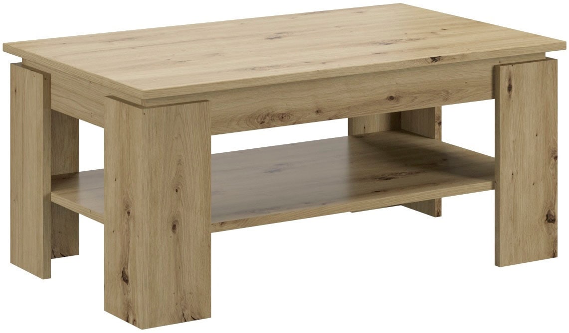 Home affaire Couchtisch "Kalmar, rechteckig, 100 x 60 cm, 1 Ablageboden" 1 tlg. Sofatisch, Beistelltisch, Kaffetisch, Wohnzimmertisch, coffee table