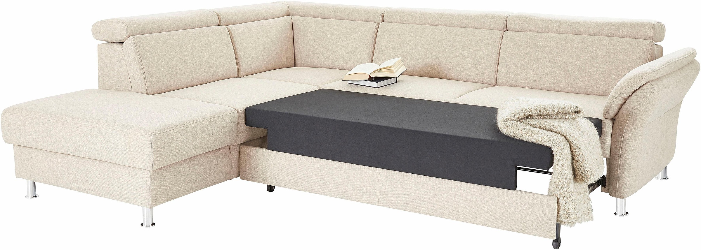 sit&more Ecksofa »Avignon L-Form«, inklusive Kopfteilverstellung, wahlweise mit Bettfunktion