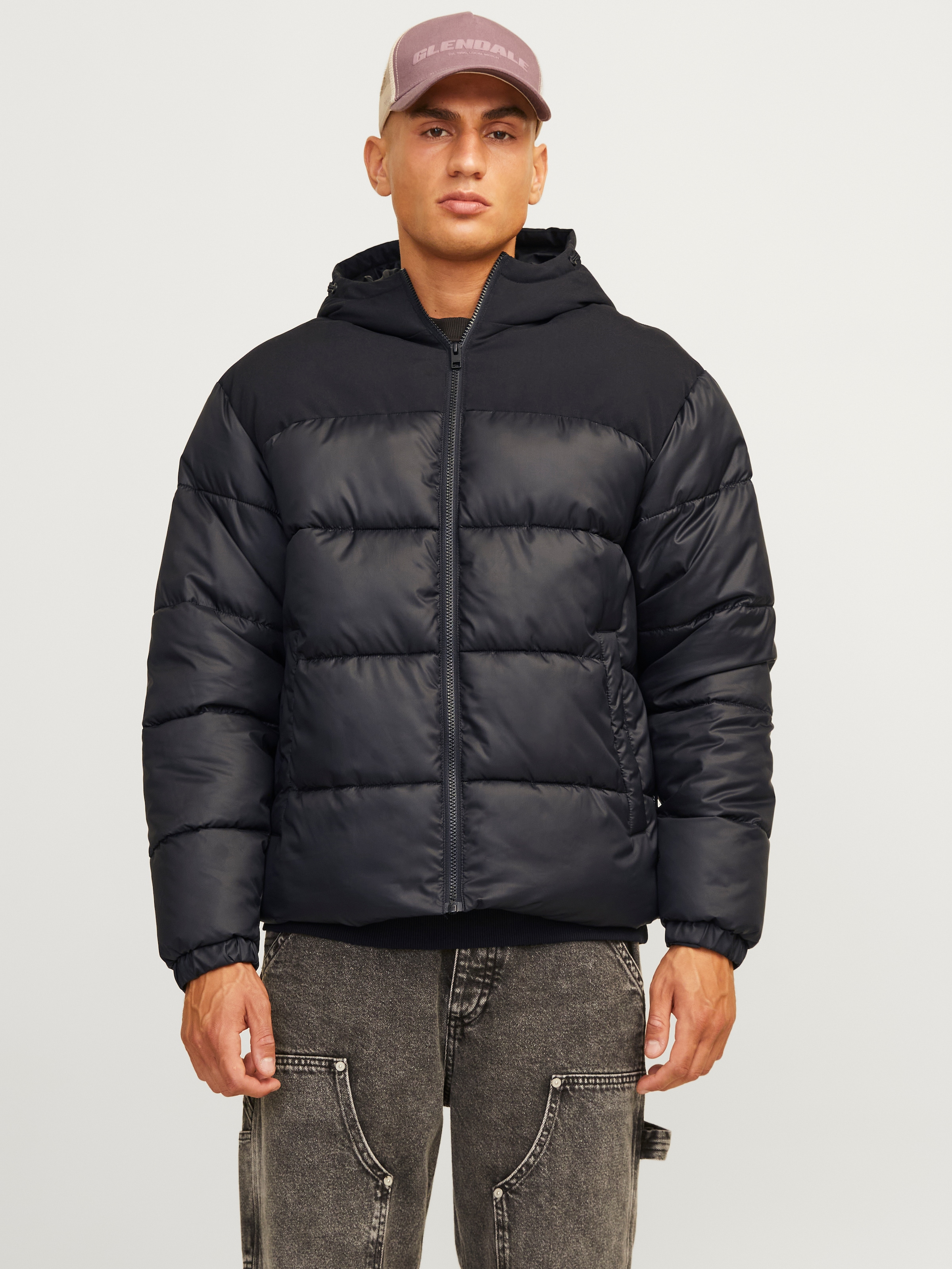 Steppjacke »JJMOON HOOD PUFFER«, mit Kapuze