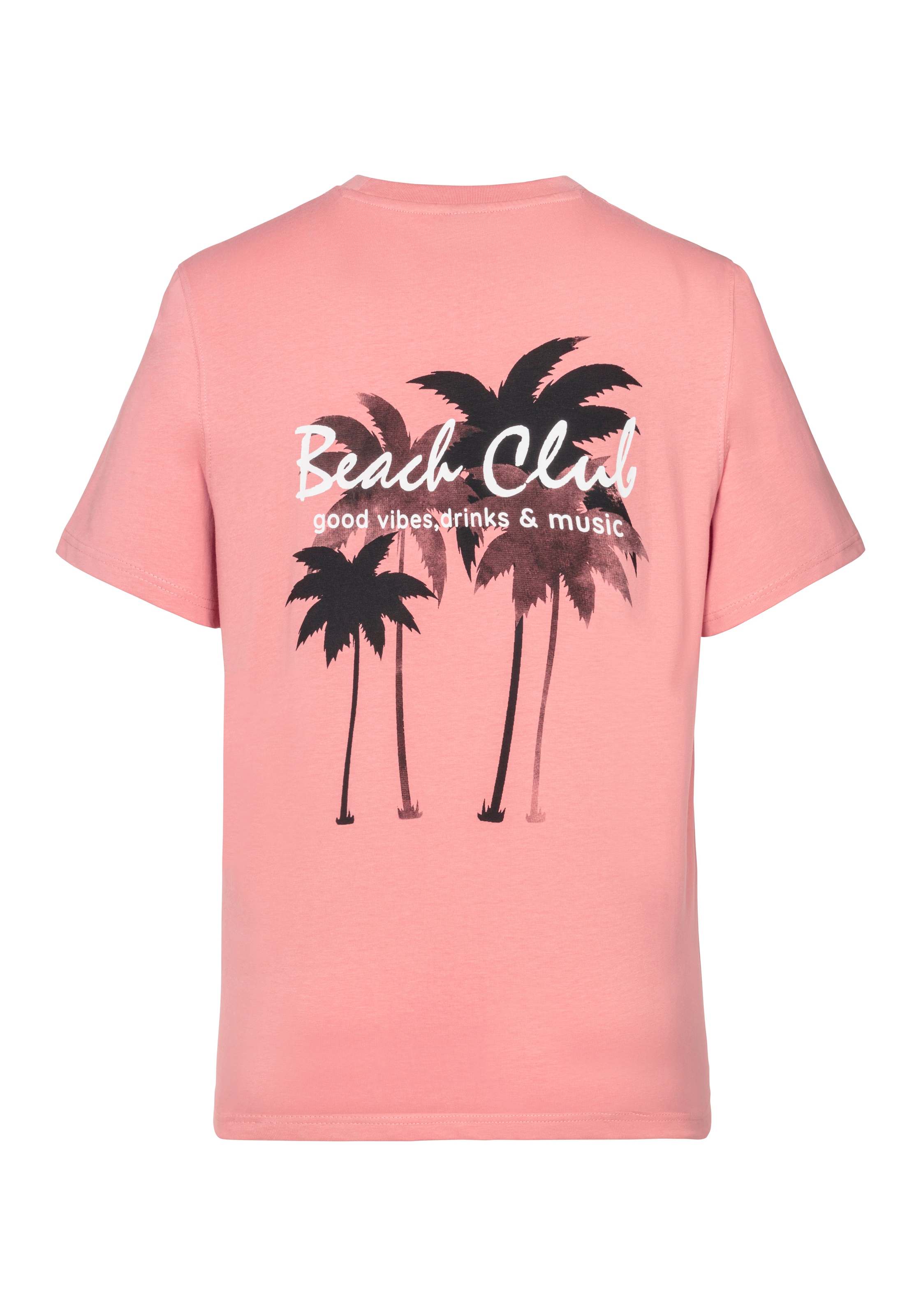 Beachtime T-Shirt »mit großem Rückenprint«, Regular-Fit, mit Print vorn und hinten