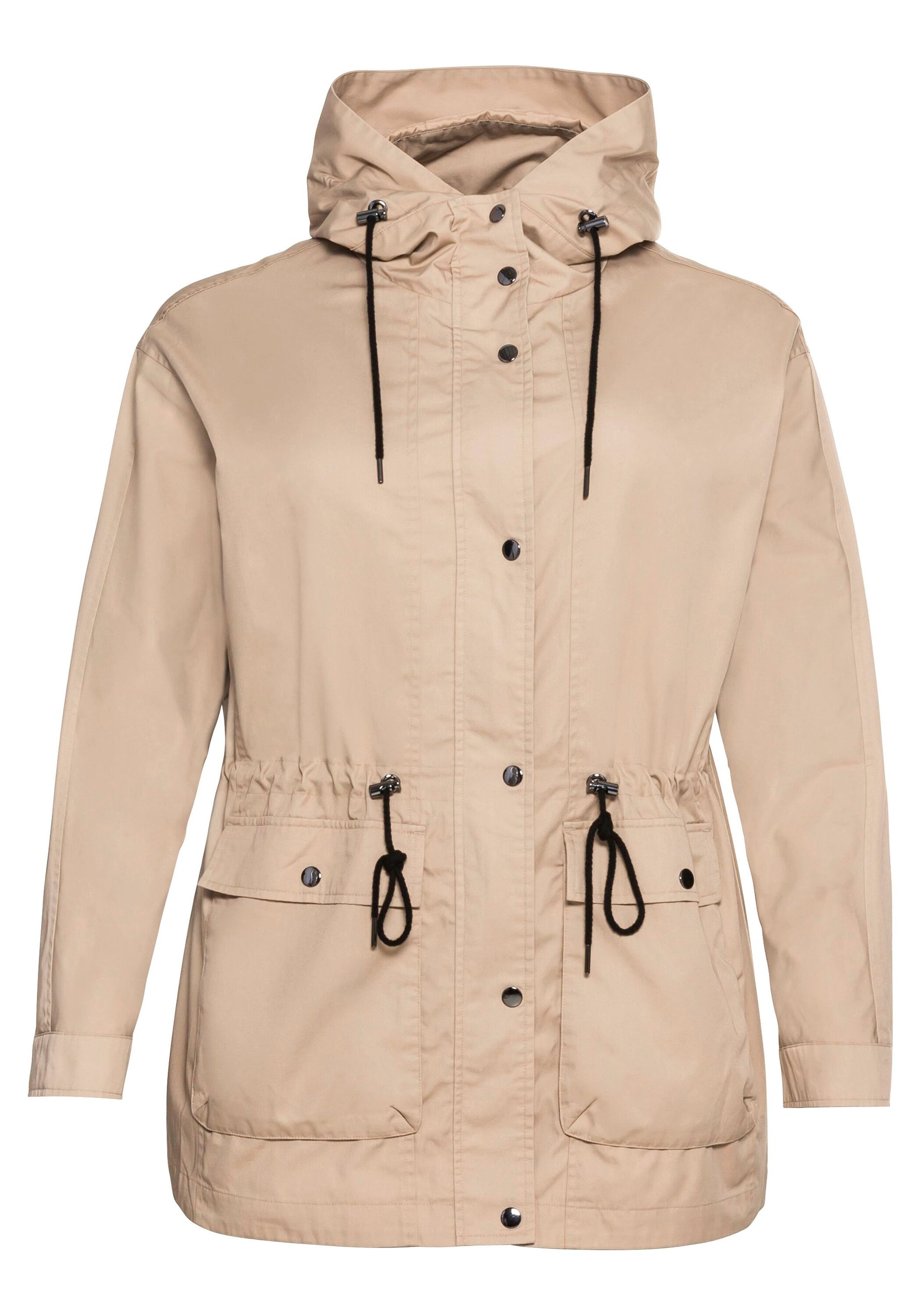 Sheego Parka »Outdoorjacke aus leichter, wasserabweisender Twill-Qualität«