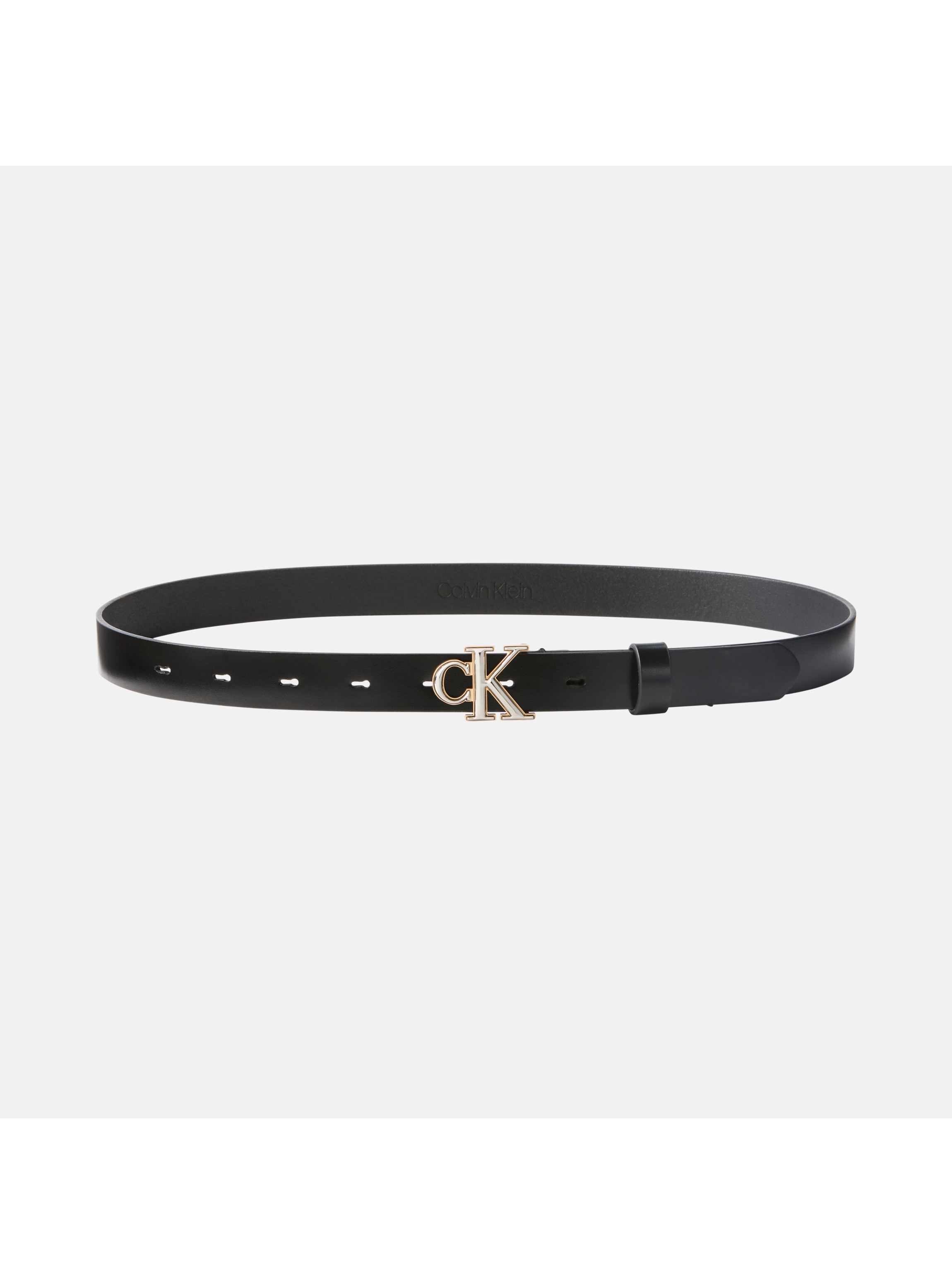 Calvin Klein Ledergürtel »ROUND CK 2COLOR BUCKLE SMOOTH 25« Regular fit und größenverstellbar