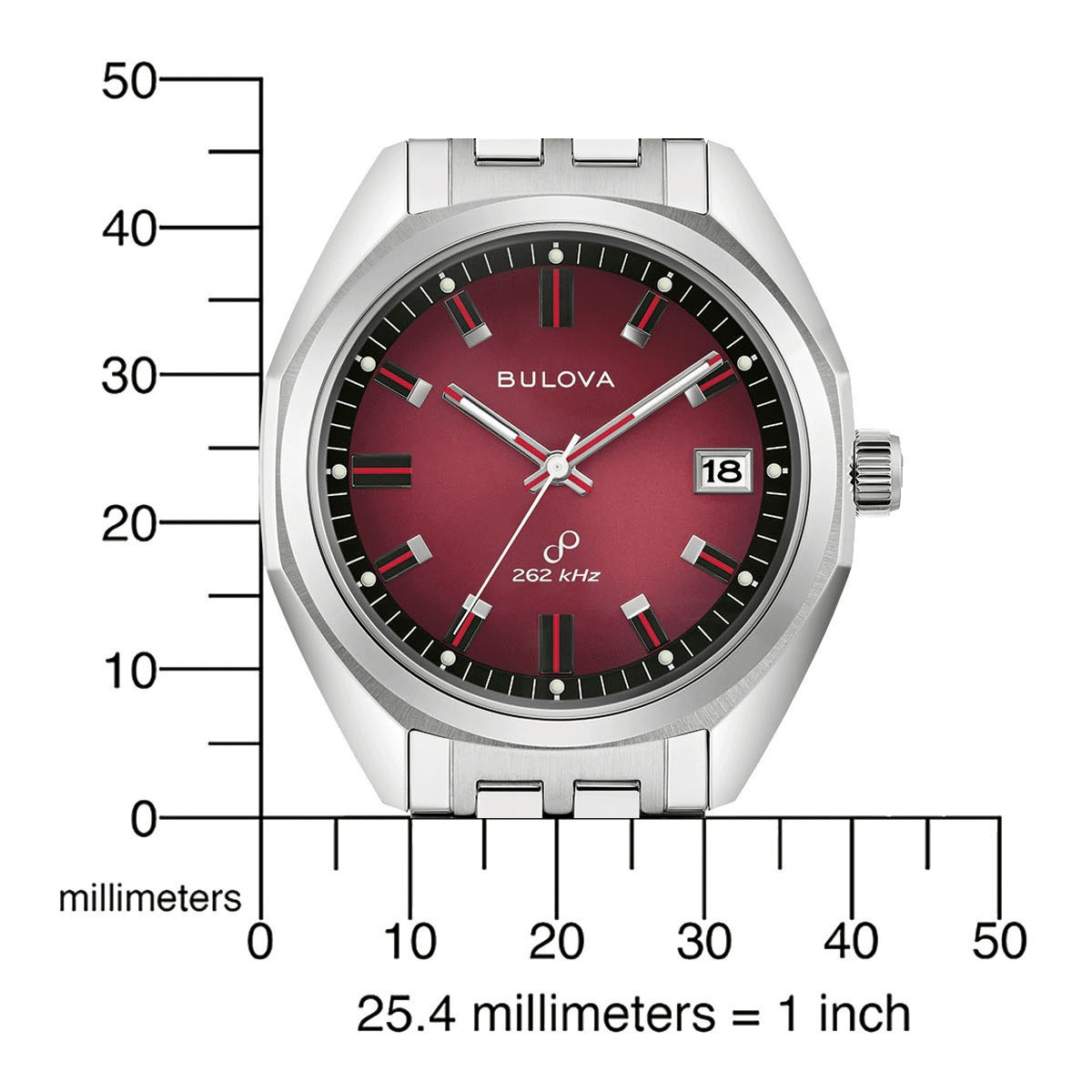 Bulova Quarzuhr »Jet Star«, Armbanduhr, Herrenuhr, Damenuhr, Edelstahlarmband, Saphirglas
