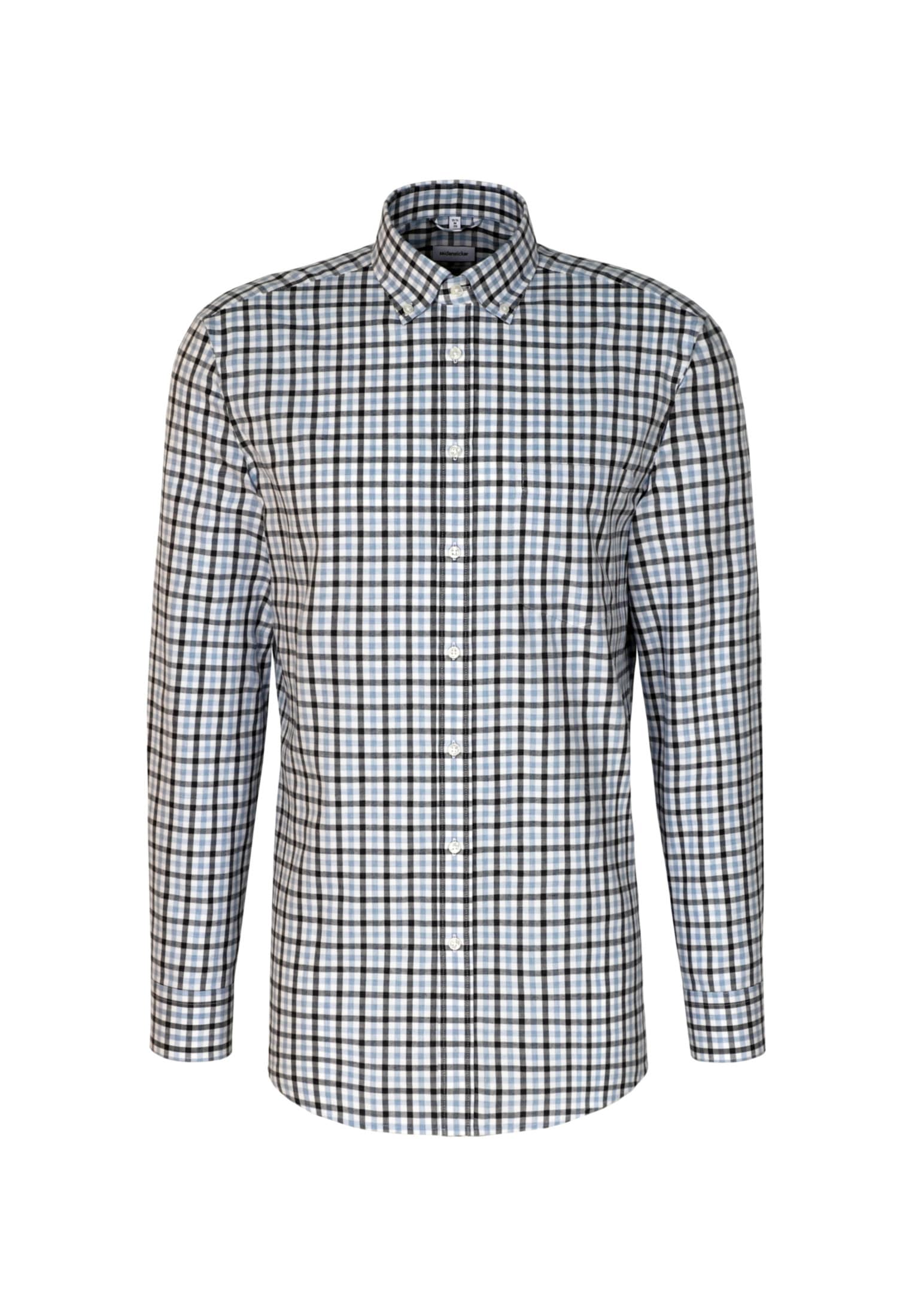 seidensticker Flanellhemd »Comfort«, Comfort Langarm Button-Down-Kragen Karo