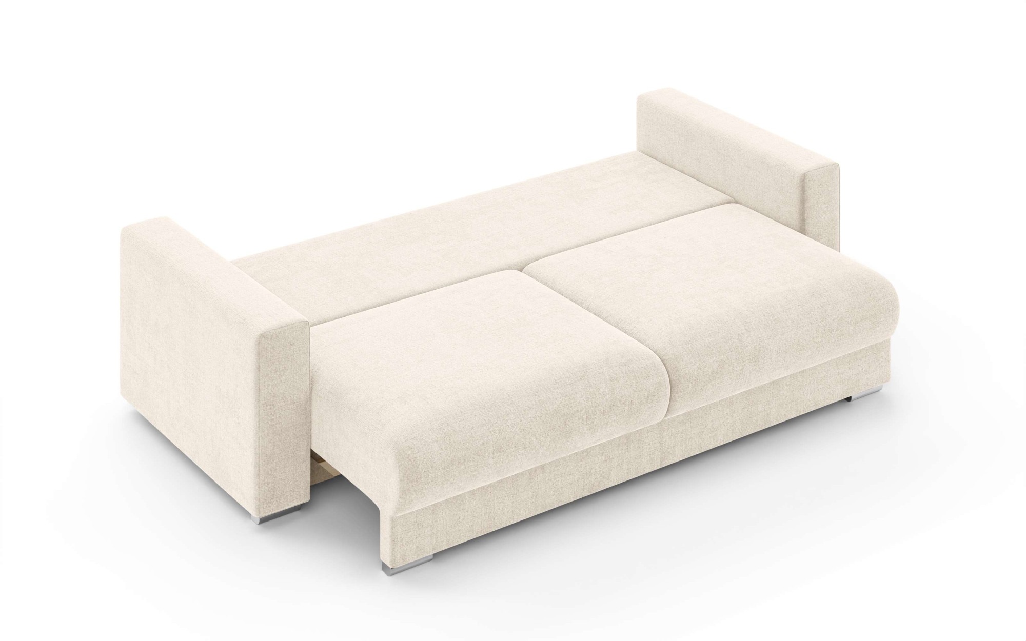 INOSIGN 3-Sitzer »Stevinson Schlafsofa mit Bettkasten, Maße B/H/T: 229/87/97 cm«, mit Wellenunterfederung, 2 Rückenkissen und 2 Zierkissen