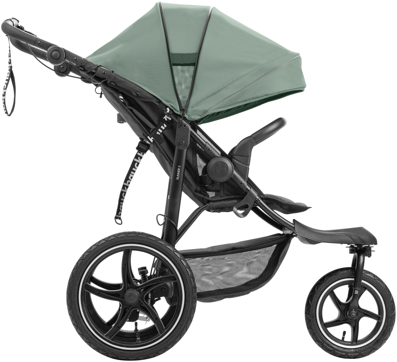 Hauck Dreirad-Kinderwagen »Runner 3, Jungle Green«, 22 kg, mit XXL-Lufträdern u. Handbremse; bis 22 kg belastbar