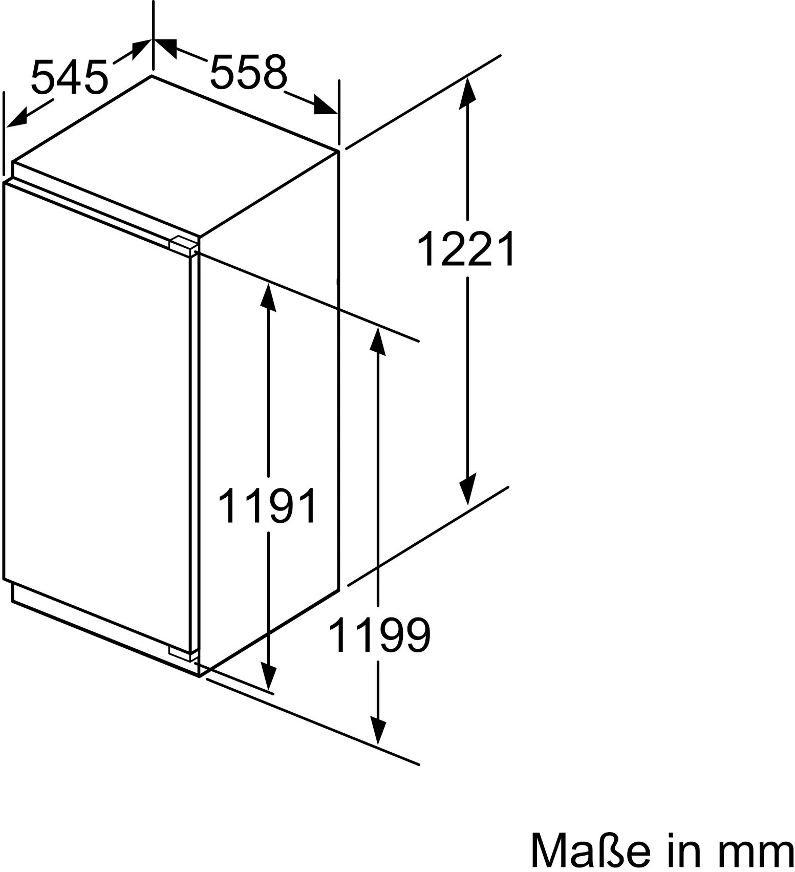 SIEMENS Einbaukühlschrank »KI41FADE0«, KI41FADE0, 122,1 cm hoch, 55,8 cm  breit mit 3 Jahren XXL Garantie