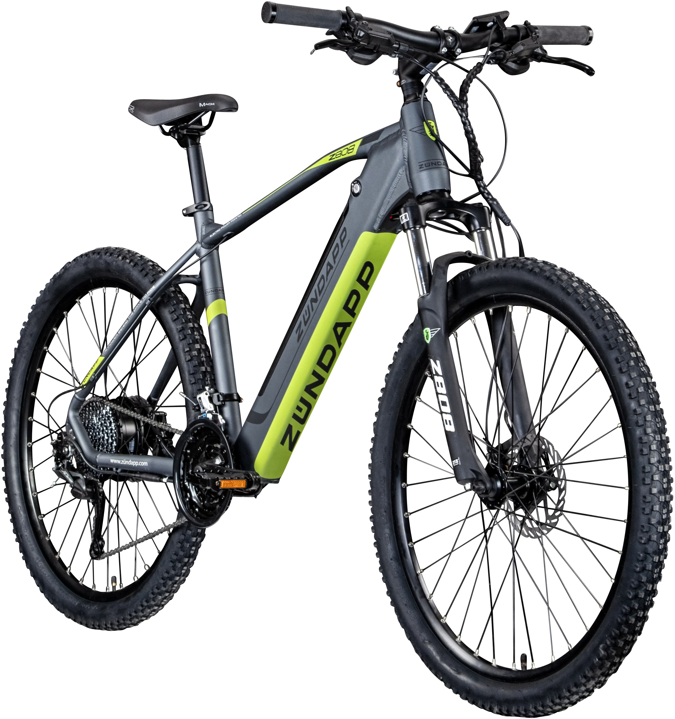 Zündapp E-Bike »Z808«, 24 Gang, Heckmotor 250 W, Pedelec, Elektrofahrrad für Damen u. Herren, MTB