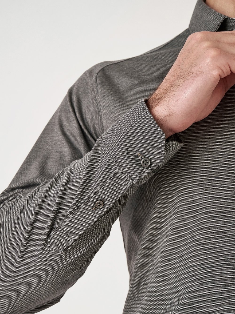 DESOTO Langarmhemd »Jerseyhemd Casual Kent« Mit Rundhalsausschnitt