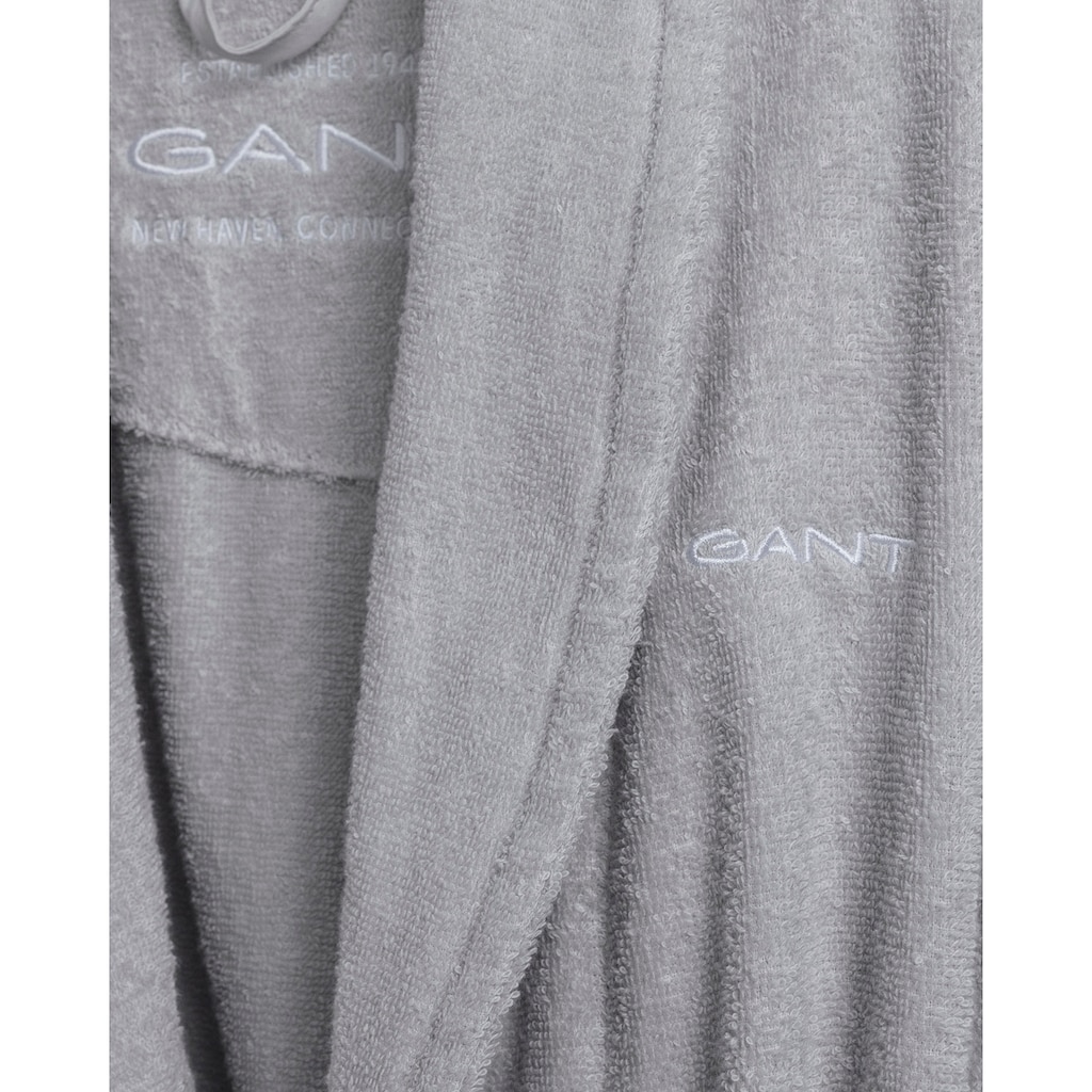 Gant Unisex-Bademantel »Gant«, (1 St.), in zeitlosen Unifarben