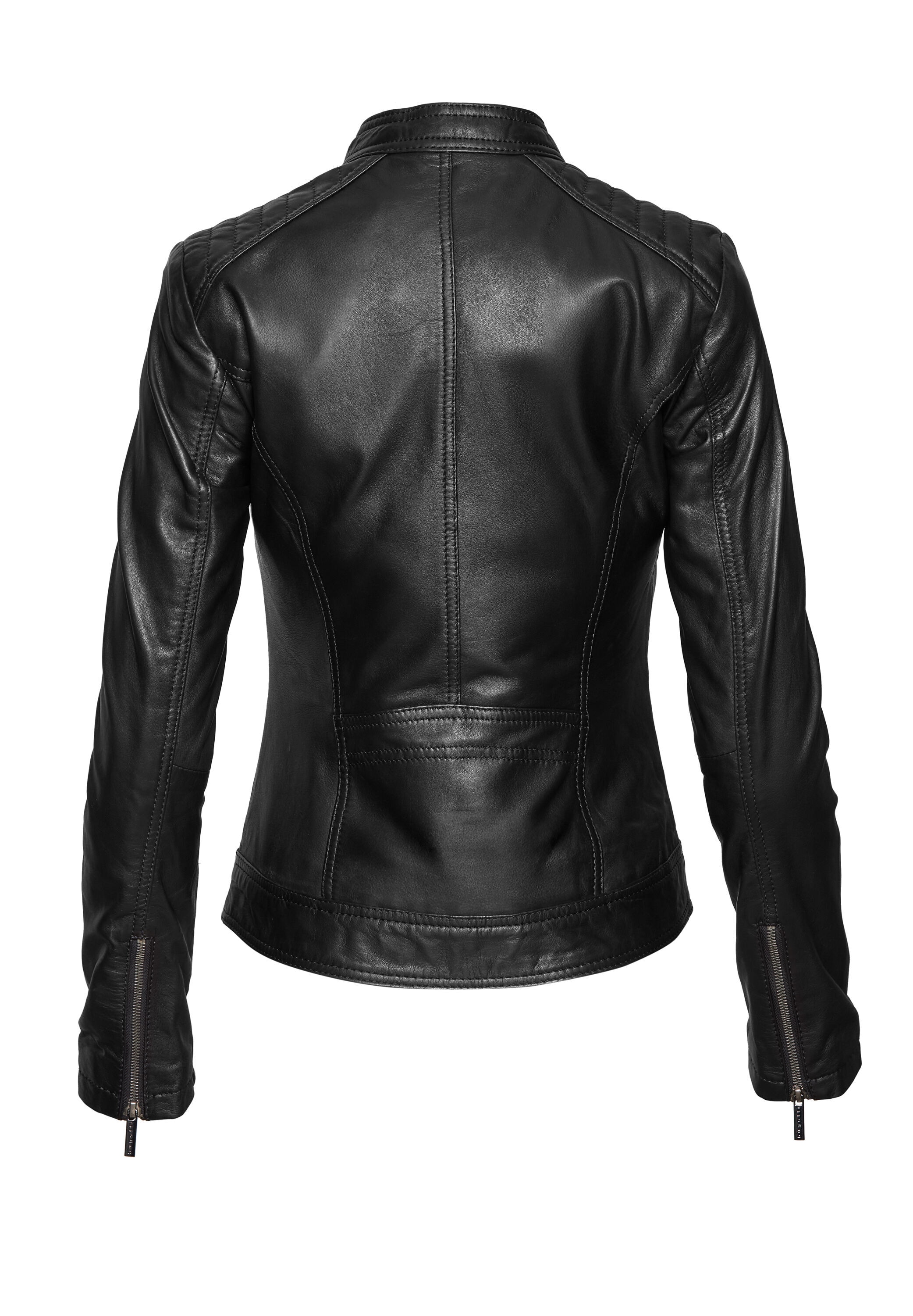 bugatti Lederjacke »bugatti Lederjacke« ohne Kapuze mit gesteppter Schulterpartie