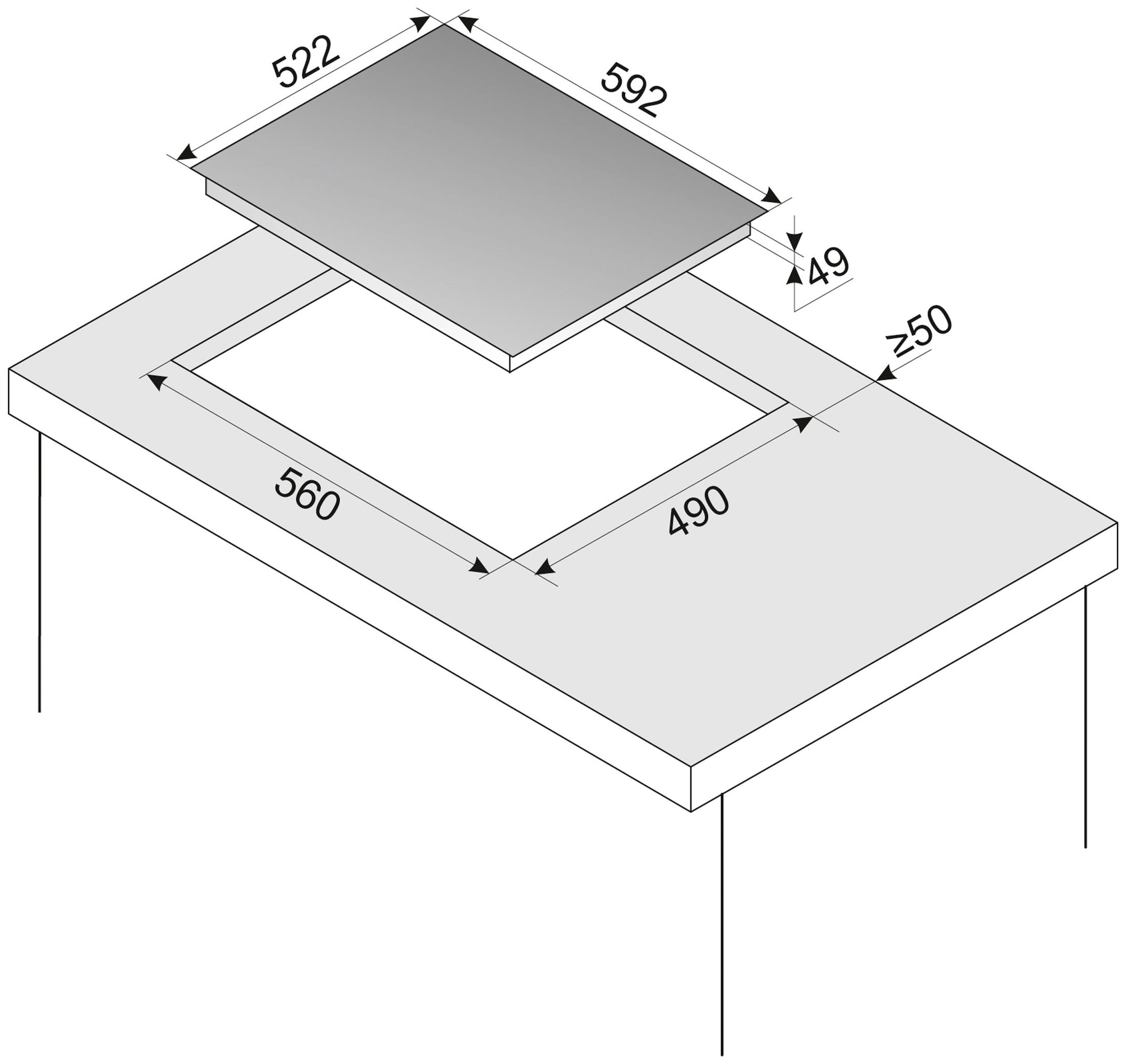 Amica Induktions-Kochfeld »KMI 774 660 C«, 5 Stufen: 40°C, 70°C, 90°C zum Garen, 200°C zum schnellen Vorheizen